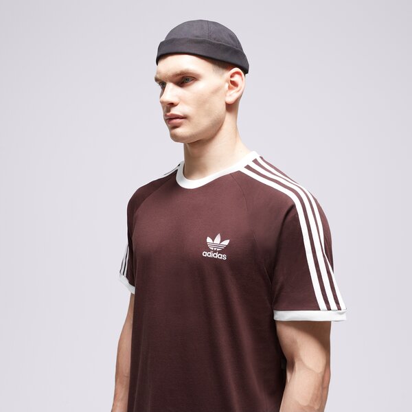 Мъжка тениска ADIDAS ТЕНИСКА 3-STRIPES TEE im2077 цвят кафяв