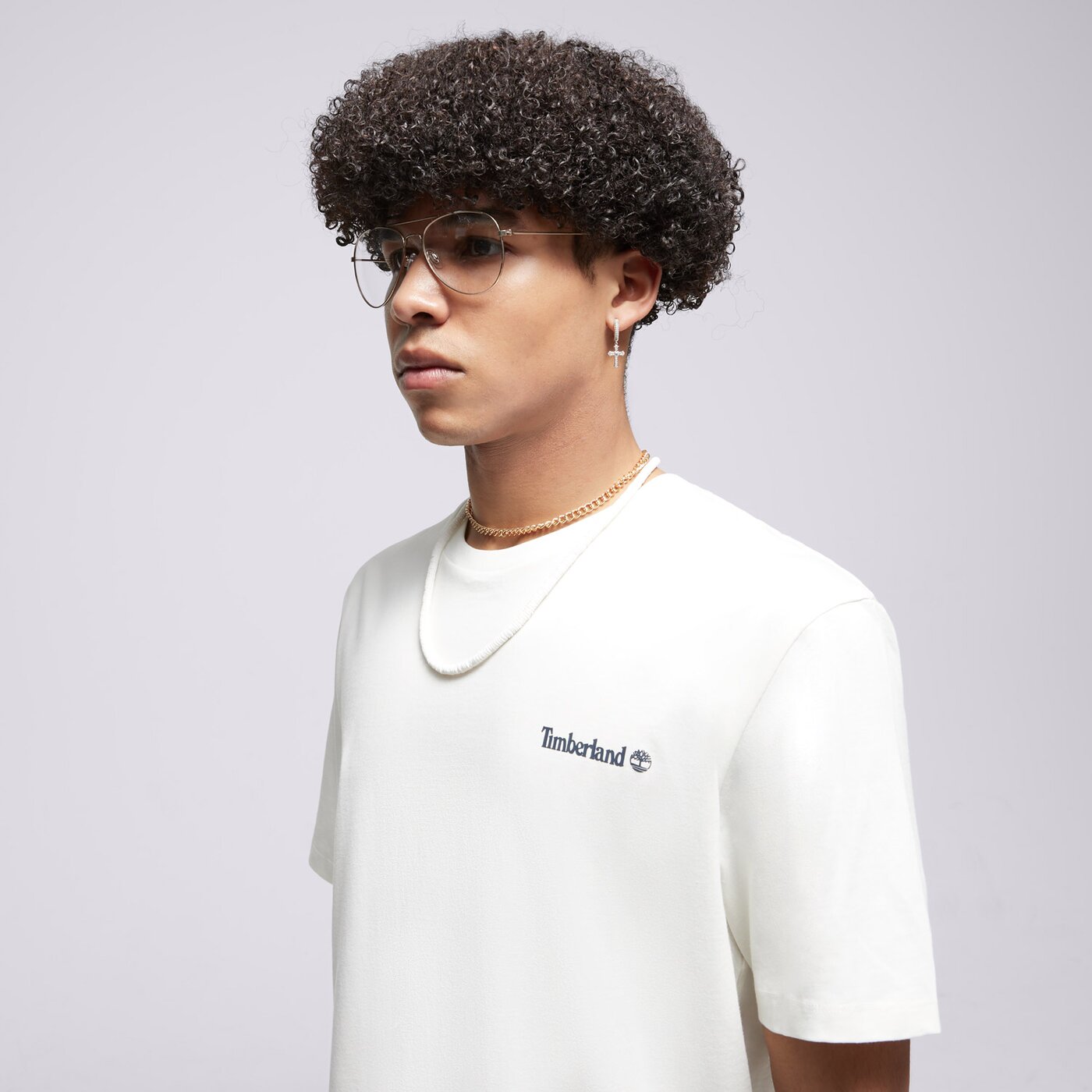 Мъжка тениска TIMBERLAND ТЕНИСКА SMALL LOGO PRINT TEE tb0a5qqtcm91 цвят бял