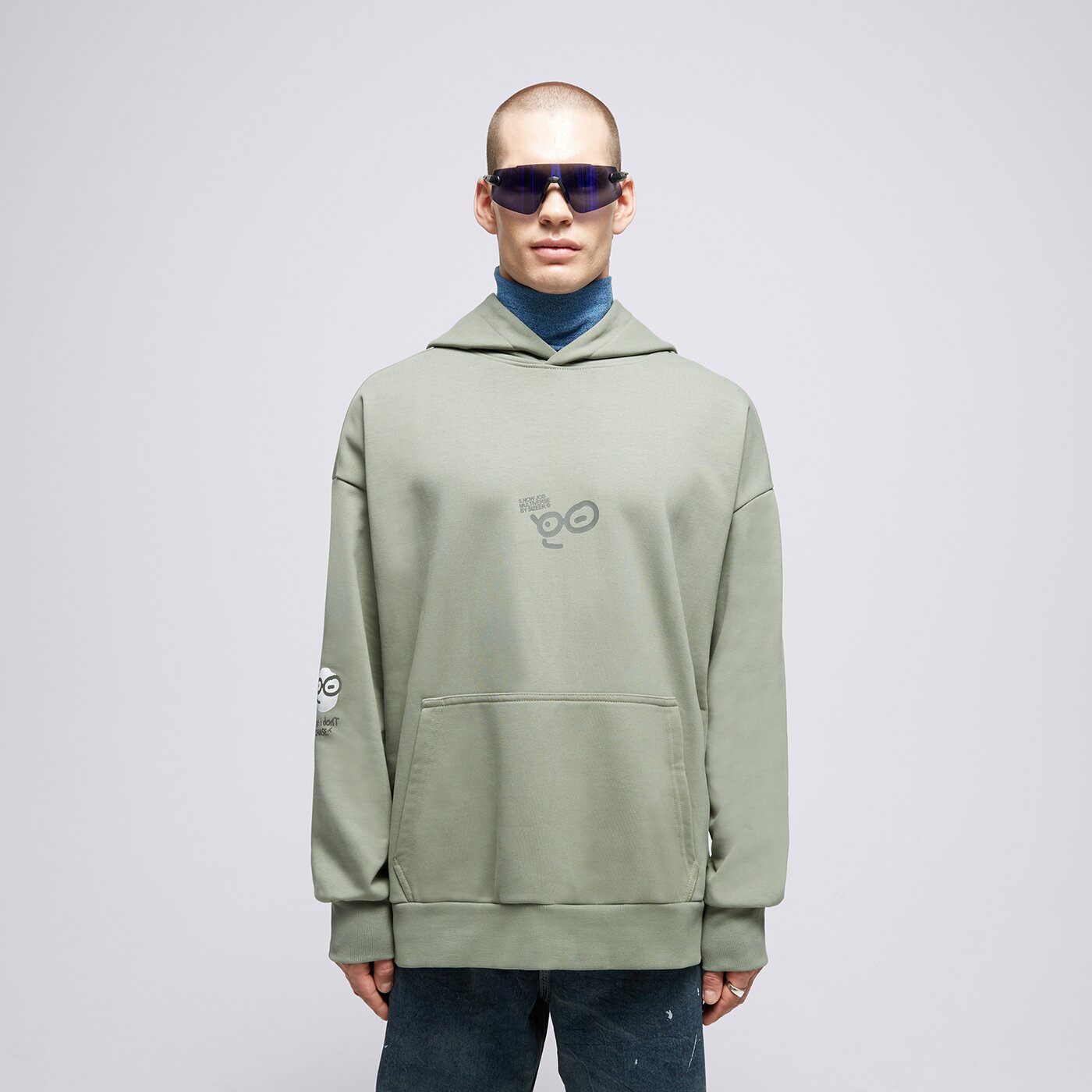 Мъжки суичър S.NOW JOB SIZEER HOODIE “POV” OLIVE si123blu50003 цвят зелен
