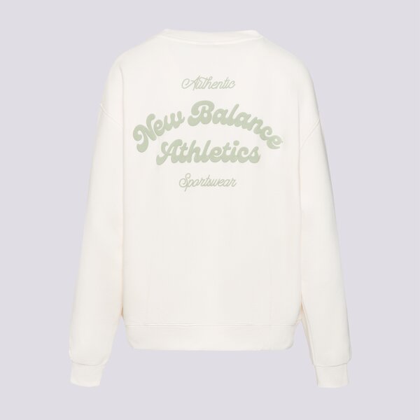 Дамски суичър NEW BALANCE СУИТЧЪР LINEAR HERITAGE FLEECE CREW wt53516pef цвят бежов