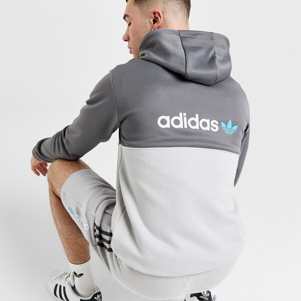 Мъжки суичър ADIDAS СУИТЧЪР С КАЧУЛКА CM OH HD FABRIC MIX iw6424 цвят сив