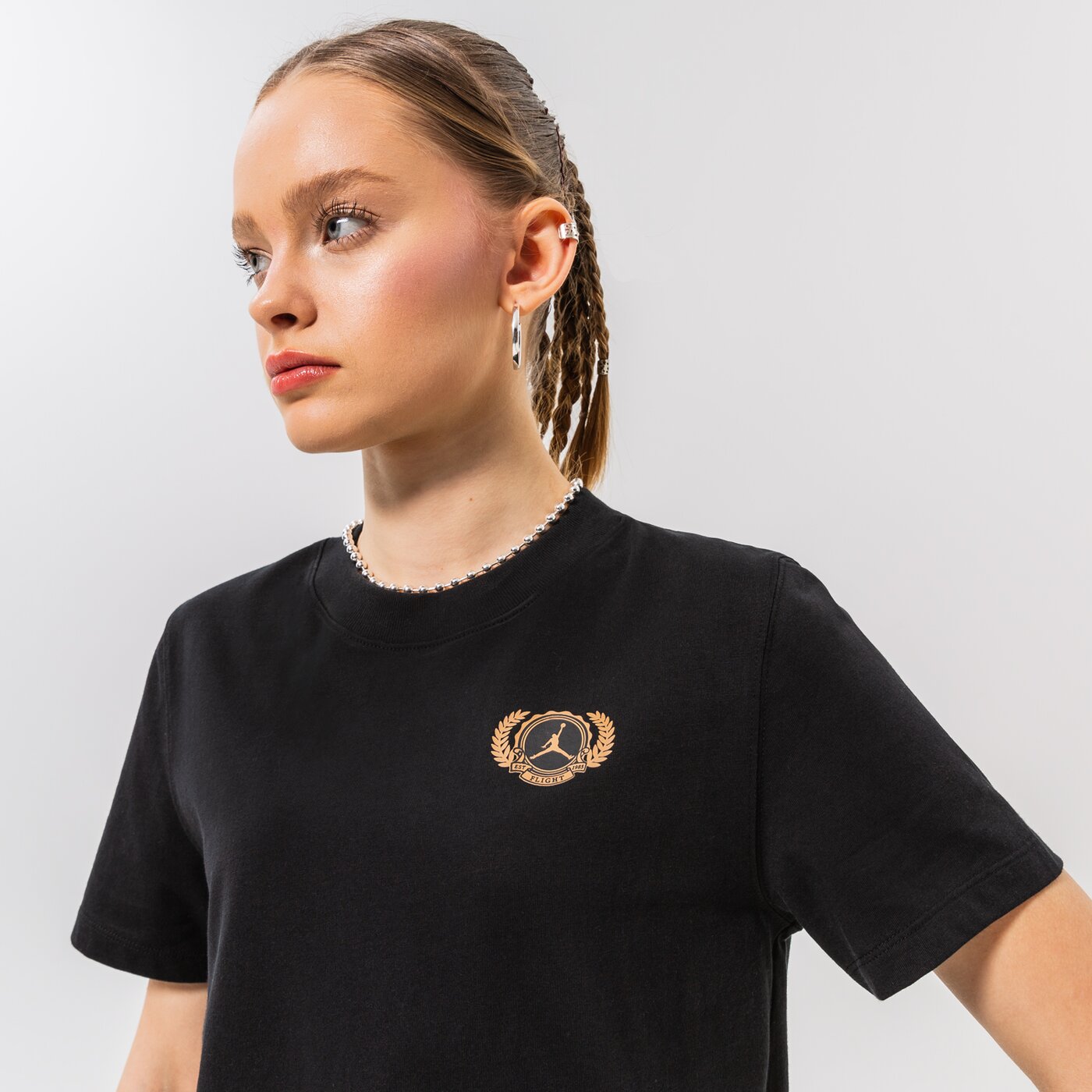 Дамска тениска JORDAN ТЕНИСКА W J FLT PLD CRW TEE CORE dv1999-010 цвят черен