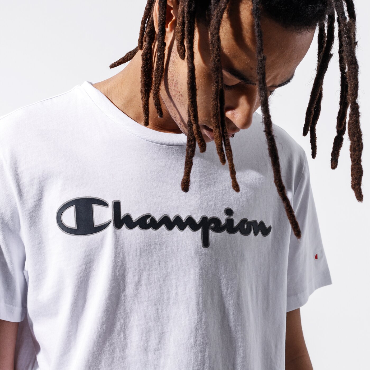 Мъжка тениска CHAMPION ТЕНИСКА LOGO TEE 215280ww001 цвят бял