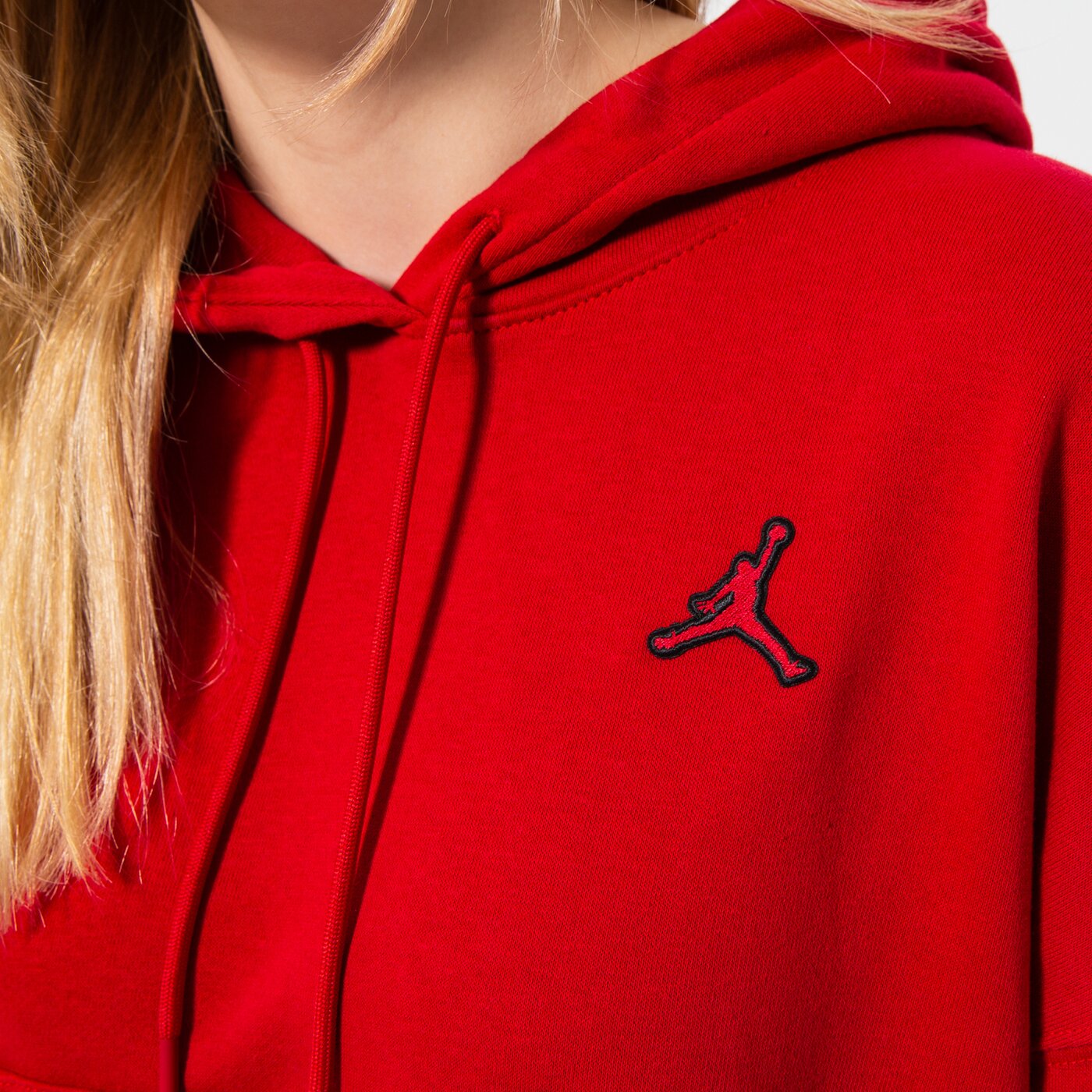 Дамски суичър JORDAN СУИТЧЪР С КАЧУЛКА W J ESSEN FLC HOODIE CORE dn4570-687 цвят червен