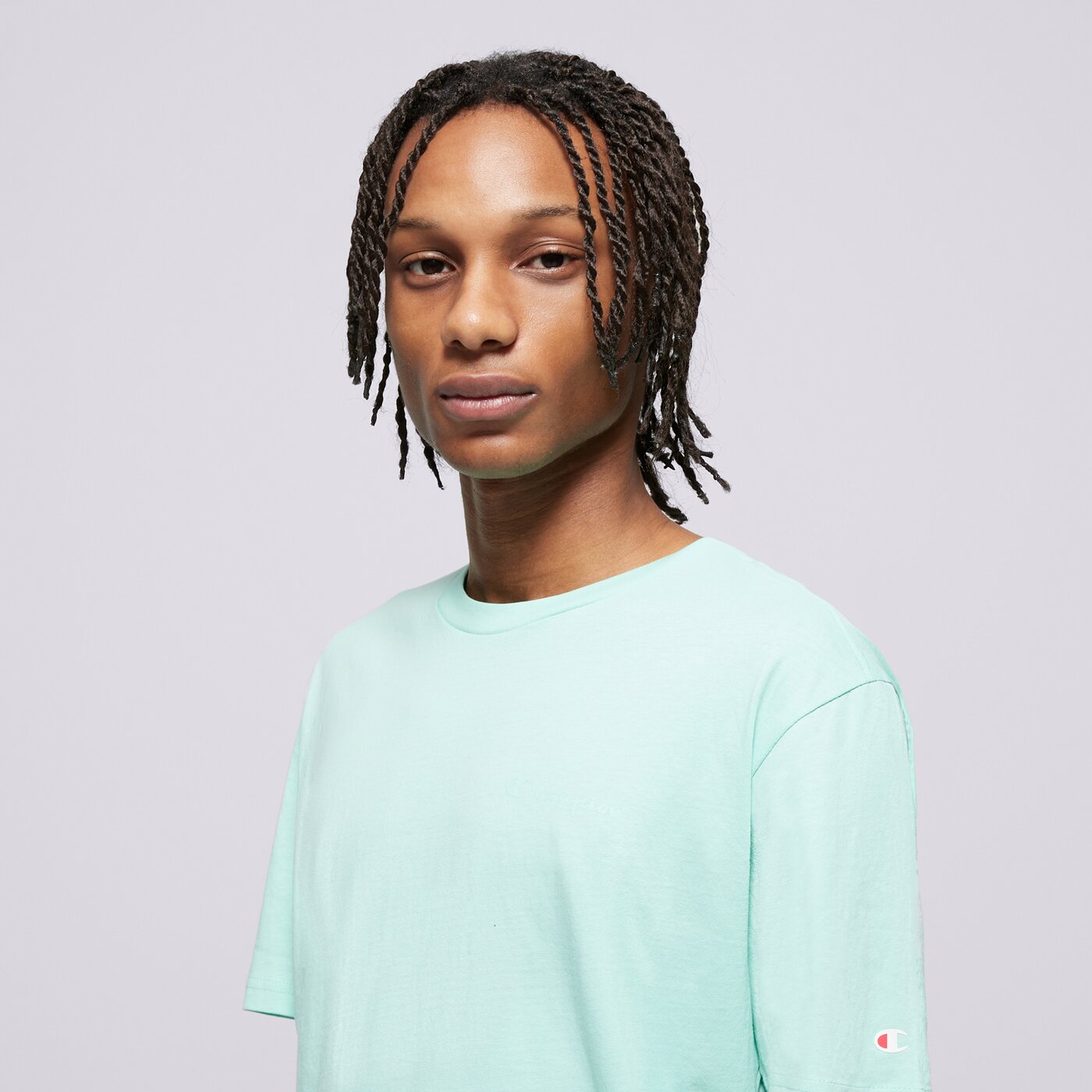 Мъжка тениска CHAMPION ТЕНИСКА CREWNECK ТЕНИСКА 218281gs101 цвят зелен