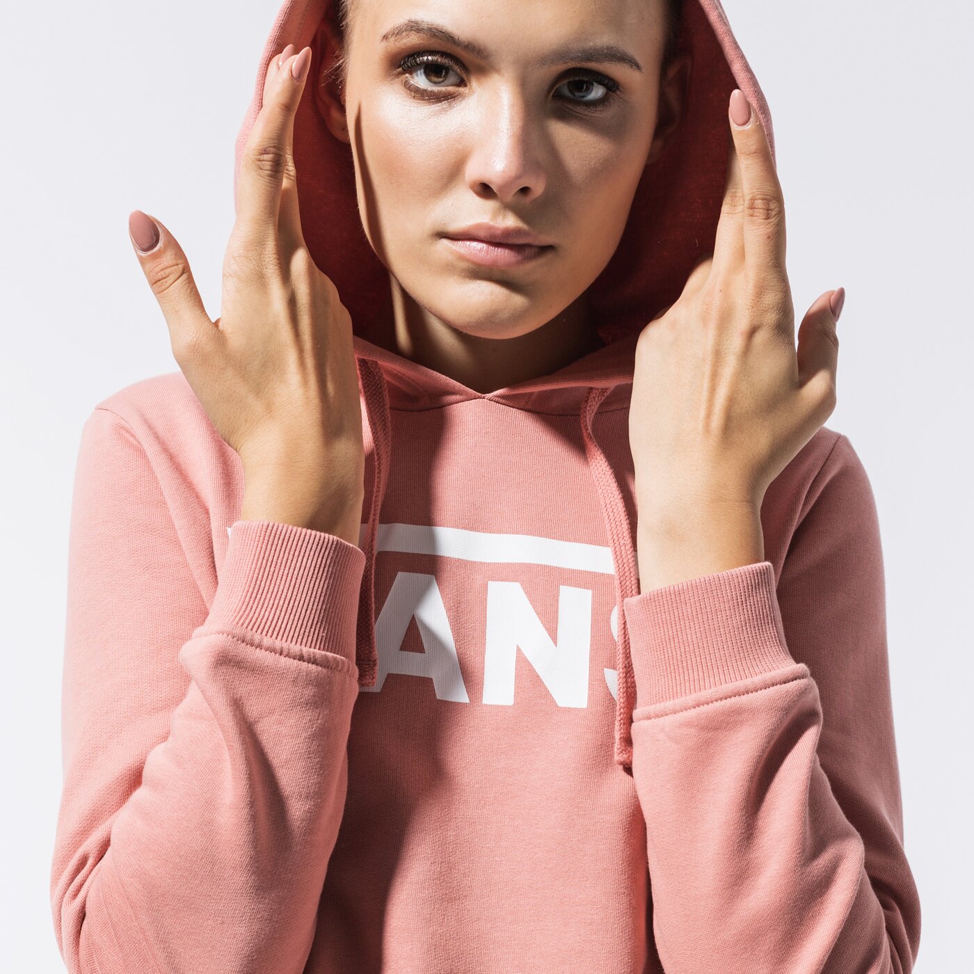 Дамски суичър VANS СУИТЧЪР С КАЧУЛКА CLASSIC V II HOODIE vn0a53ovzls1 цвят розов