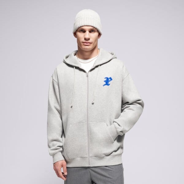 Мъжки суичър PROSTO СУИТЧЪР СЪС ЗАКОПЧАВАНЕ   ZIP HOODIE GHOTIC P GRAY kl252mswe2121 цвят сив