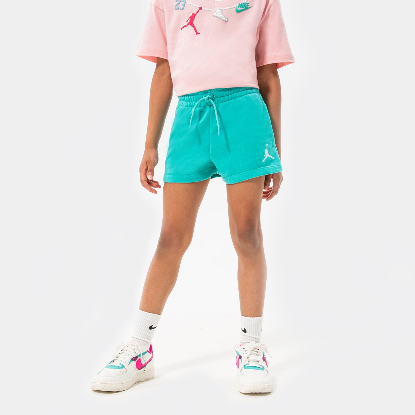  JORDAN ESSENTIALS SHORTS GIRL 45a771-b5p цвят зелен