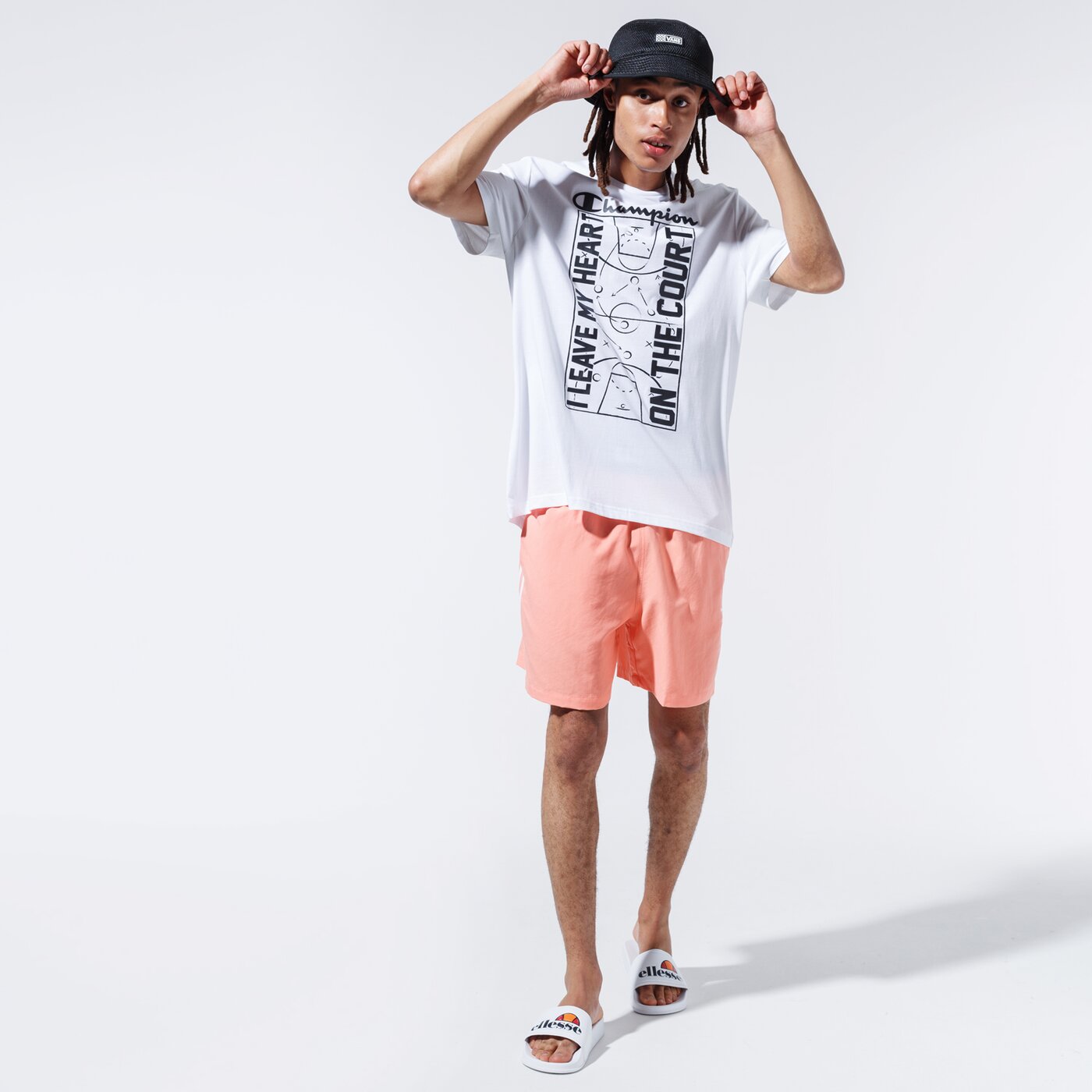 Мъжка тениска CHAMPION ТЕНИСКА COURT TEE 215492ww001 цвят бял