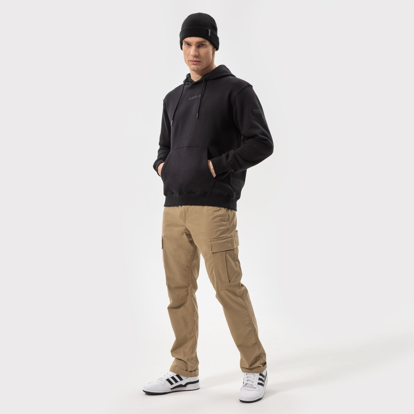 Мъжки суичър ADIDAS СУИТЧЪР С КАЧУЛКА TREFOIL LINEAR LABEL HOODIE hm2655 цвят черен