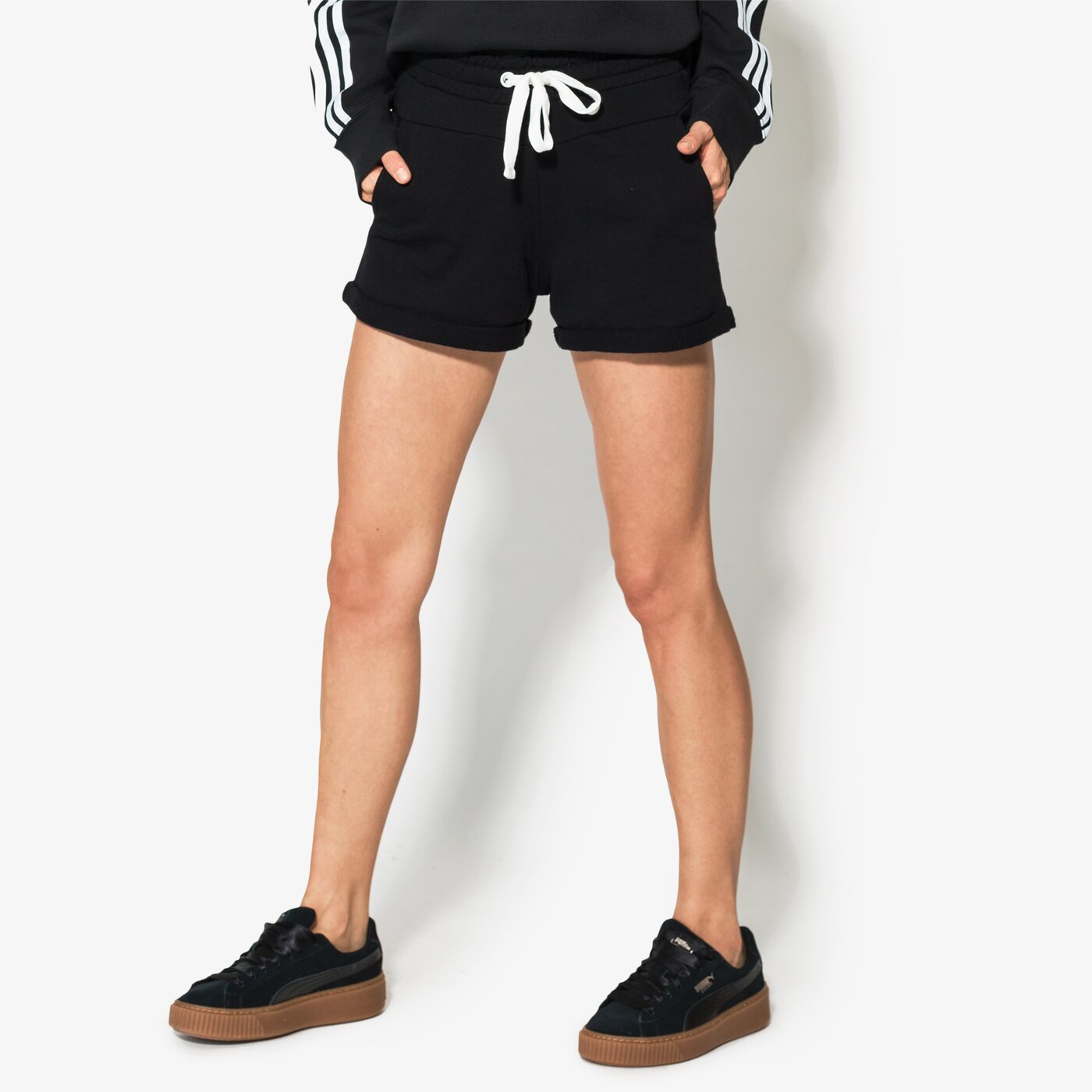 Дамски къси панталони CONFRONT ШОРТИ NOR cf18szd18001 цвят черен