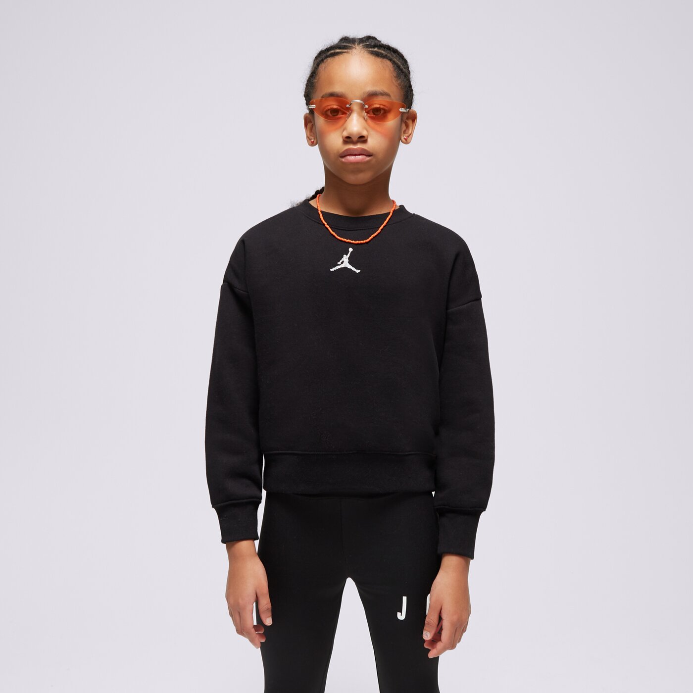 Детски суичър JORDAN СУИТЧЪР JUMPMAN ICON PLAY CREW GIRL 45c387-gay цвят черен