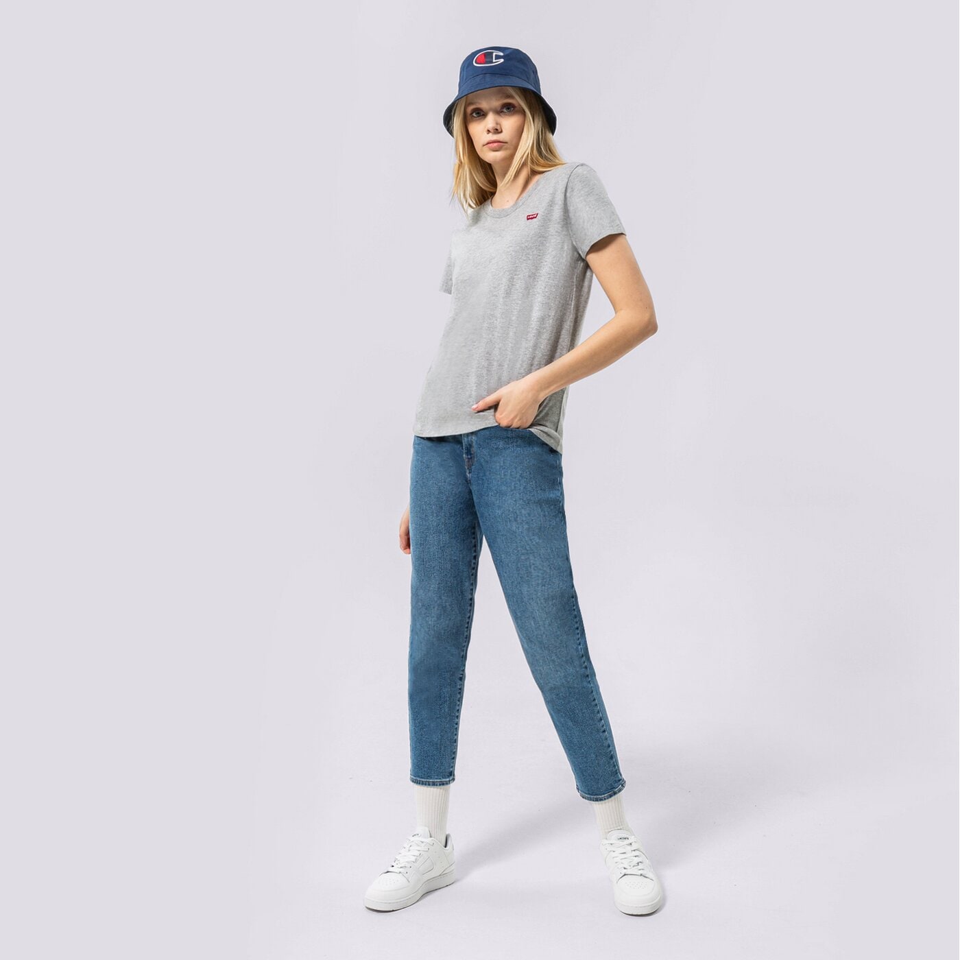 Дамска тениска LEVI'S ТЕНИСКА PERFECT TEE 39185-0143 цвят сив