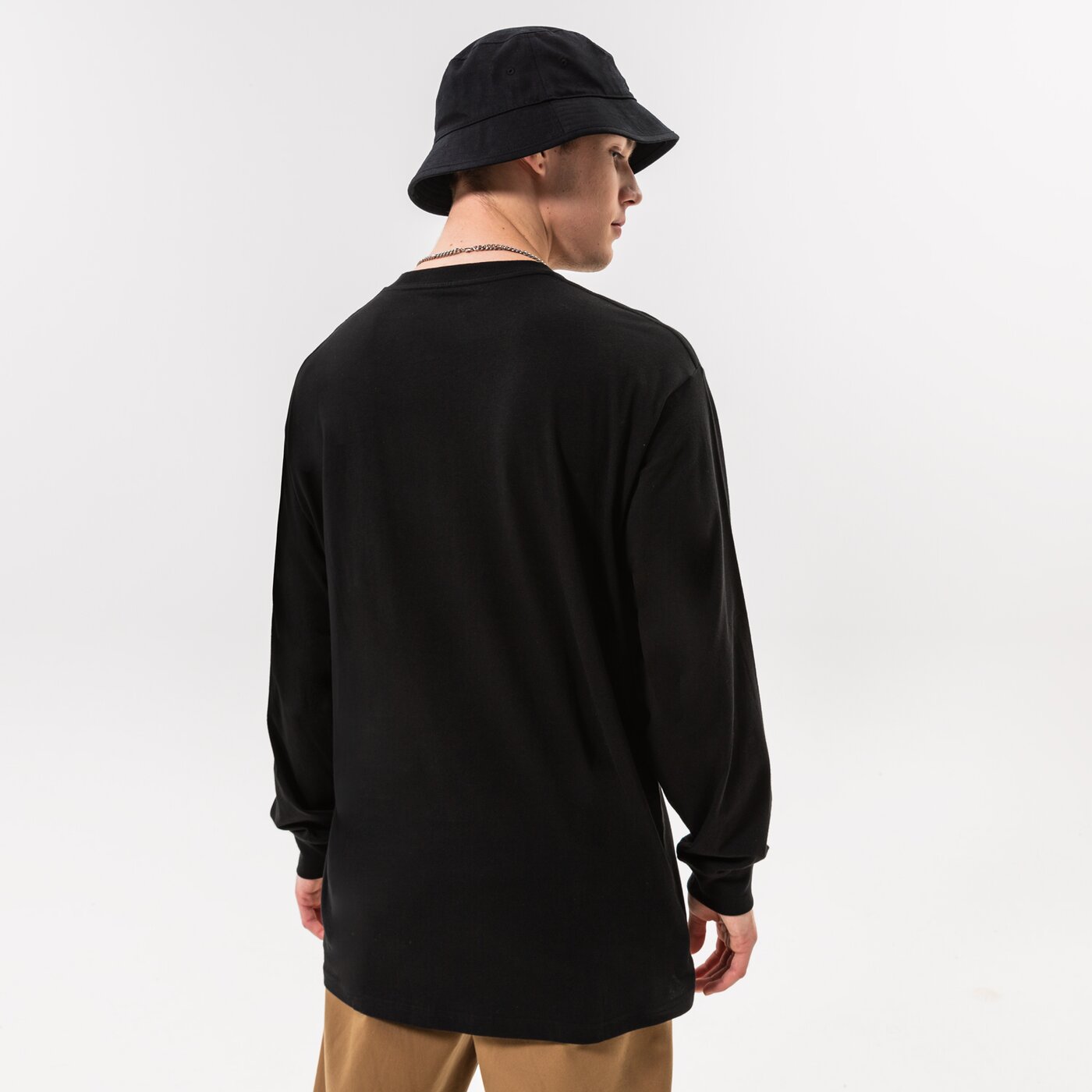 Мъжка тениска VANS ТЕНИСКА LEFT CHEST HIT LS BLACK-WHITE vn0a49lcy281 цвят черен