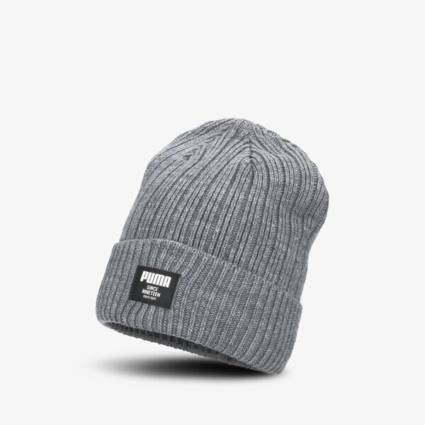 Дамска зимна шапка PUMA ЗИМНА ШАПКА RIBBED CLASSIC BEANIE 2283106 цвят сив
