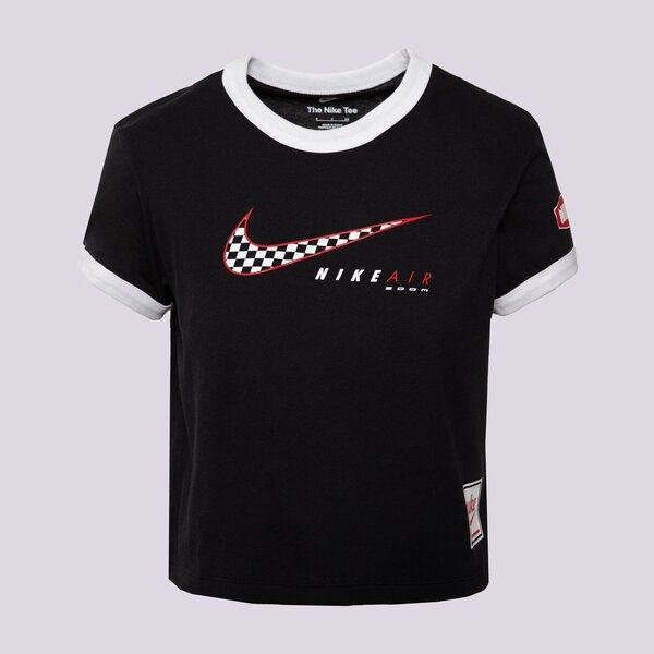Дамска тениска NIKE ТЕНИСКА W NSW CLUB SS TEE MOTO RGR hq1707-010 цвят черен