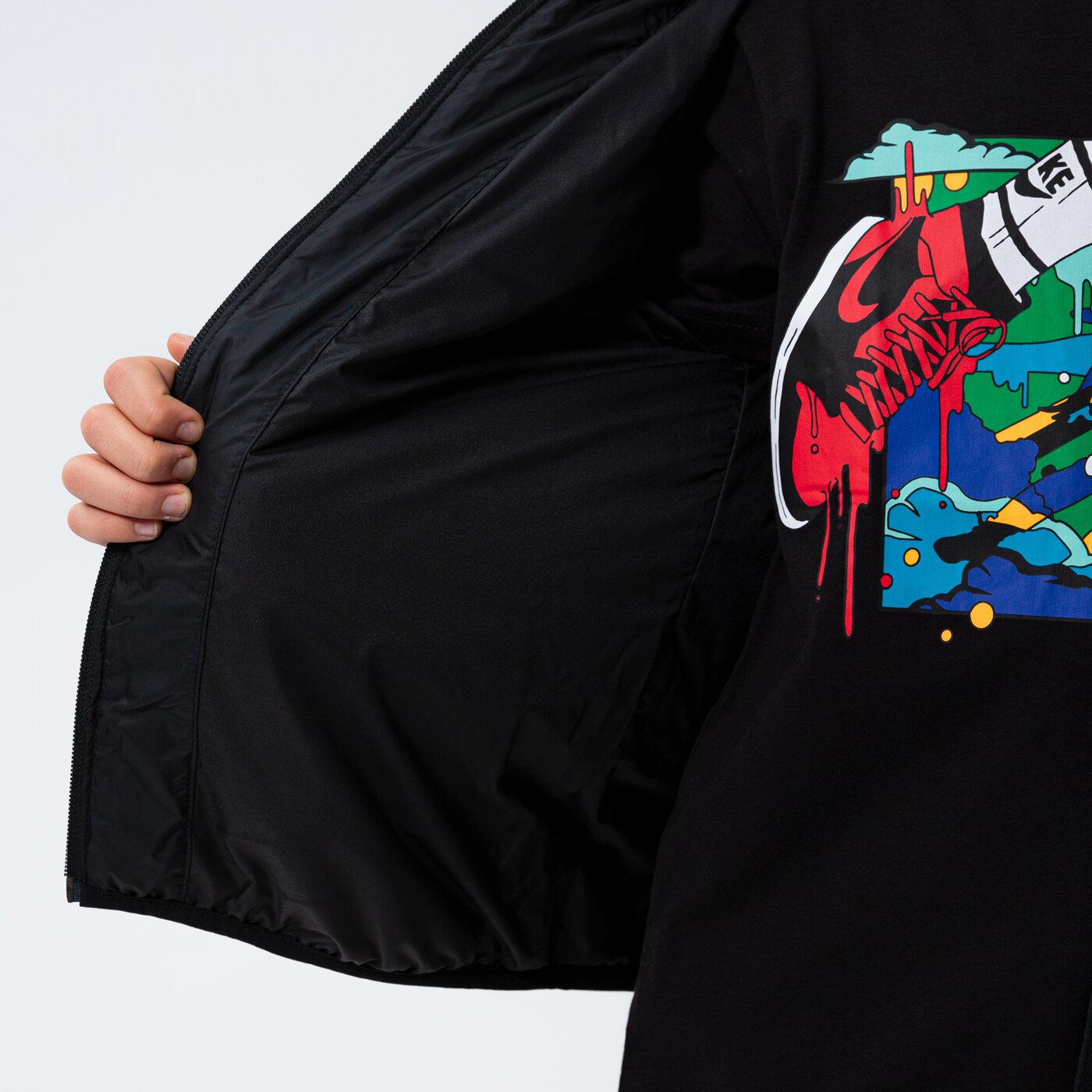 Детска преходно яке ADIDAS ЯКЕ ПУХЕН PADDED JACKET BOY h34564 цвят черен