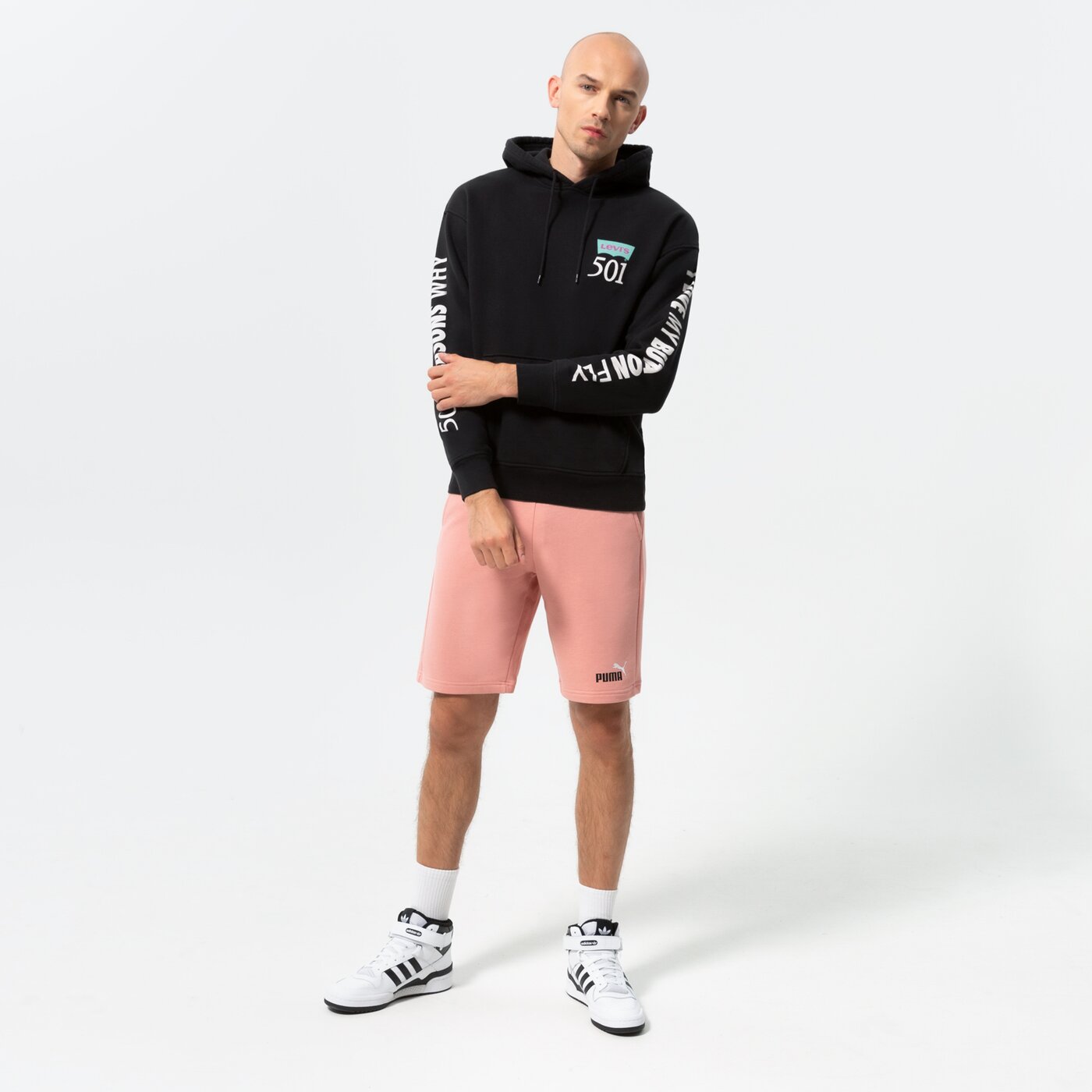 Мъжки къси панталони PUMA ШОРТИ ESS+ 2 COL SHORTS 10" 586766 24 цвят коралов