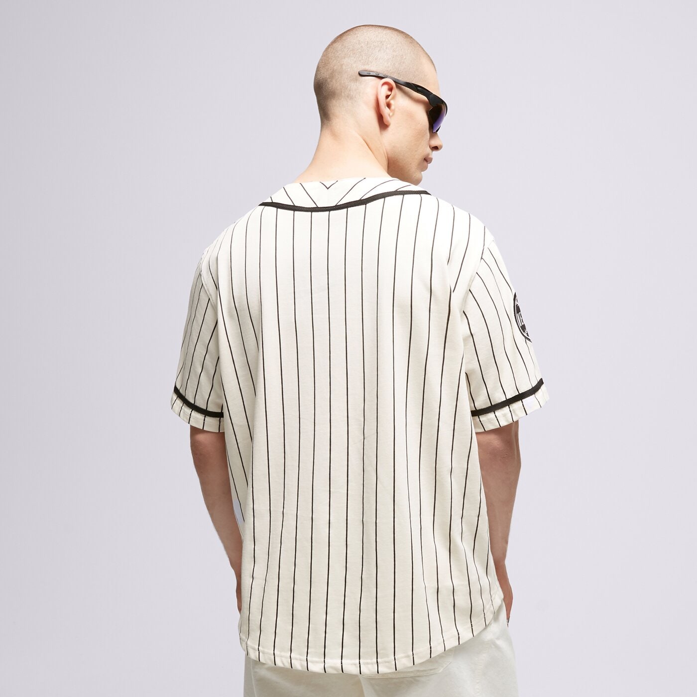 Мъжка тениска NEW ERA ТЕНИСКА NE PINSTRIPE JERSEY NONE 60416415 цвят бял