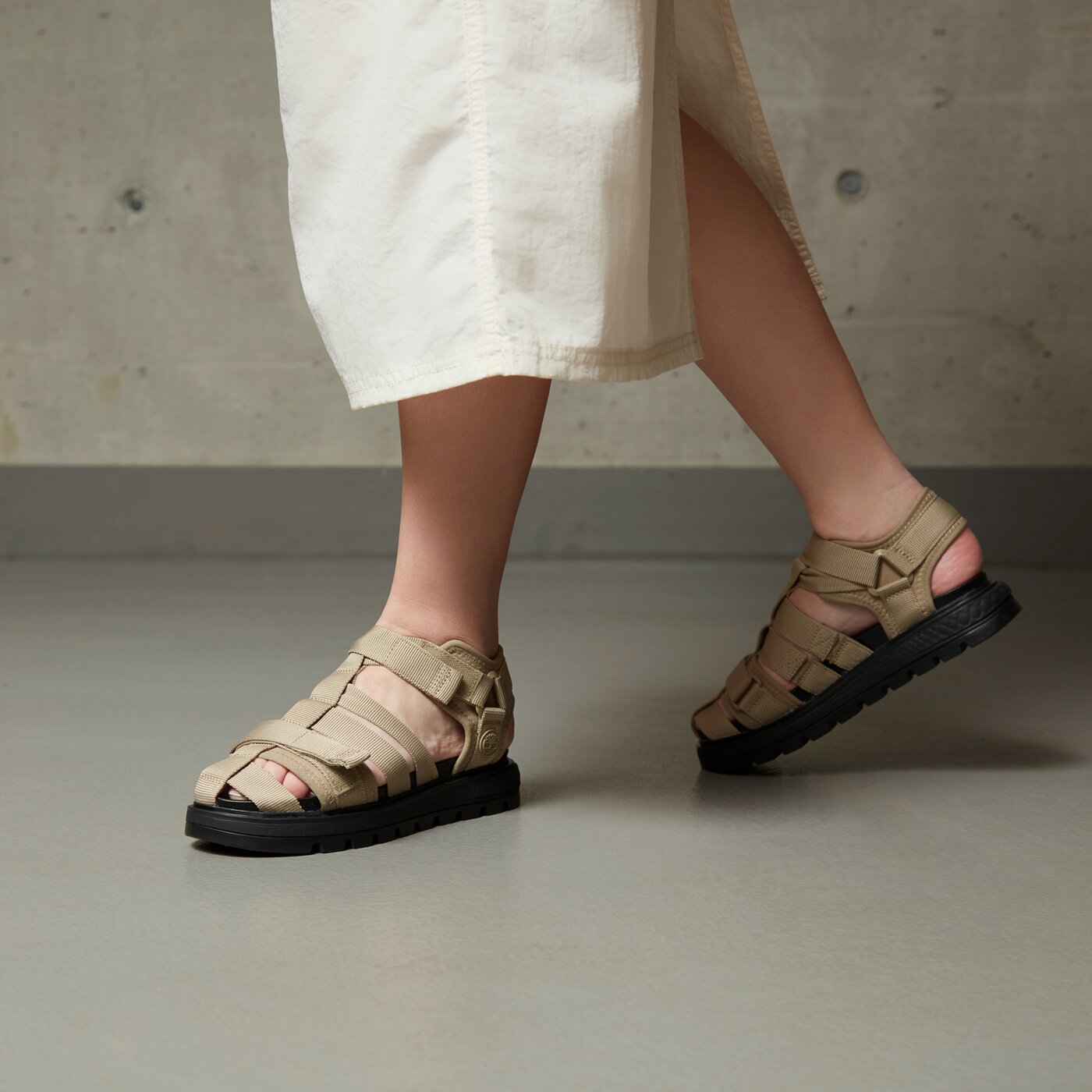 Дамски чехли и сандали TIMBERLAND RAY CITY SANDAL tb0a5p8ndh41 цвят бежов