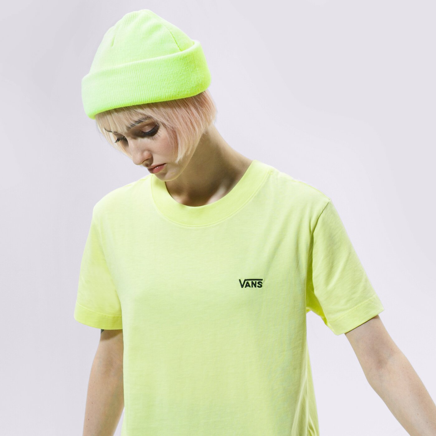 Дамска тениска VANS ТЕНИСКА WM JUNIOR V BOXY SUNNY LIME vn0a4mfltcy1 цвят жълт