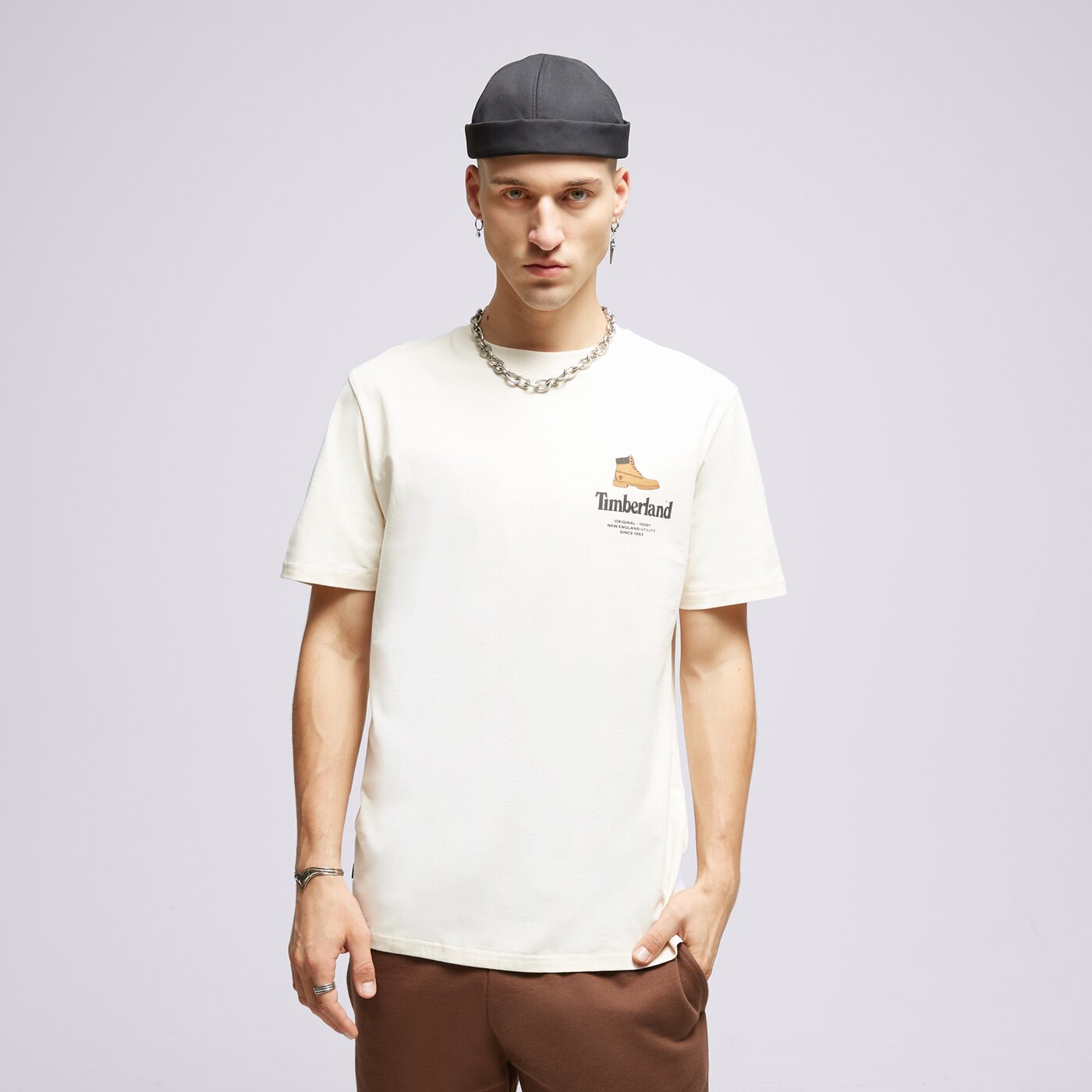 Мъжка тениска TIMBERLAND ТЕНИСКА SS BOOT LOGO TEE BOX tb0a6gehv041 цвят бял