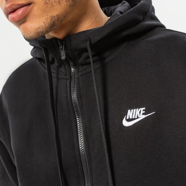 Мъжки суичър NIKE СУИТЧЪР С ЦИП SPORTSWEAR CLUB FLEECE  bv2645-010 цвят черен