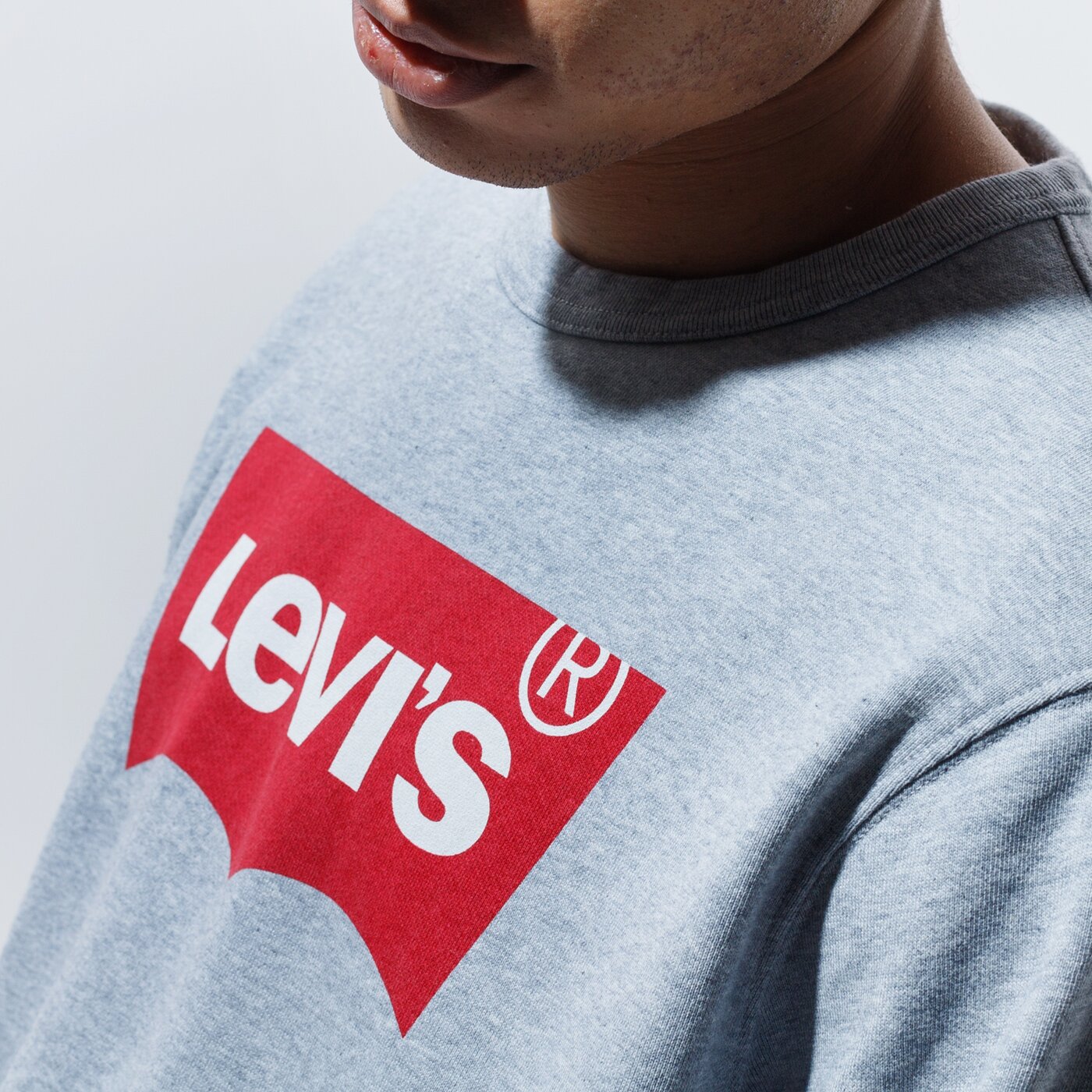 Мъжки суичър LEVI'S СУИТЧЪР GRAPHIC CREW B 17895-0079 цвят сив