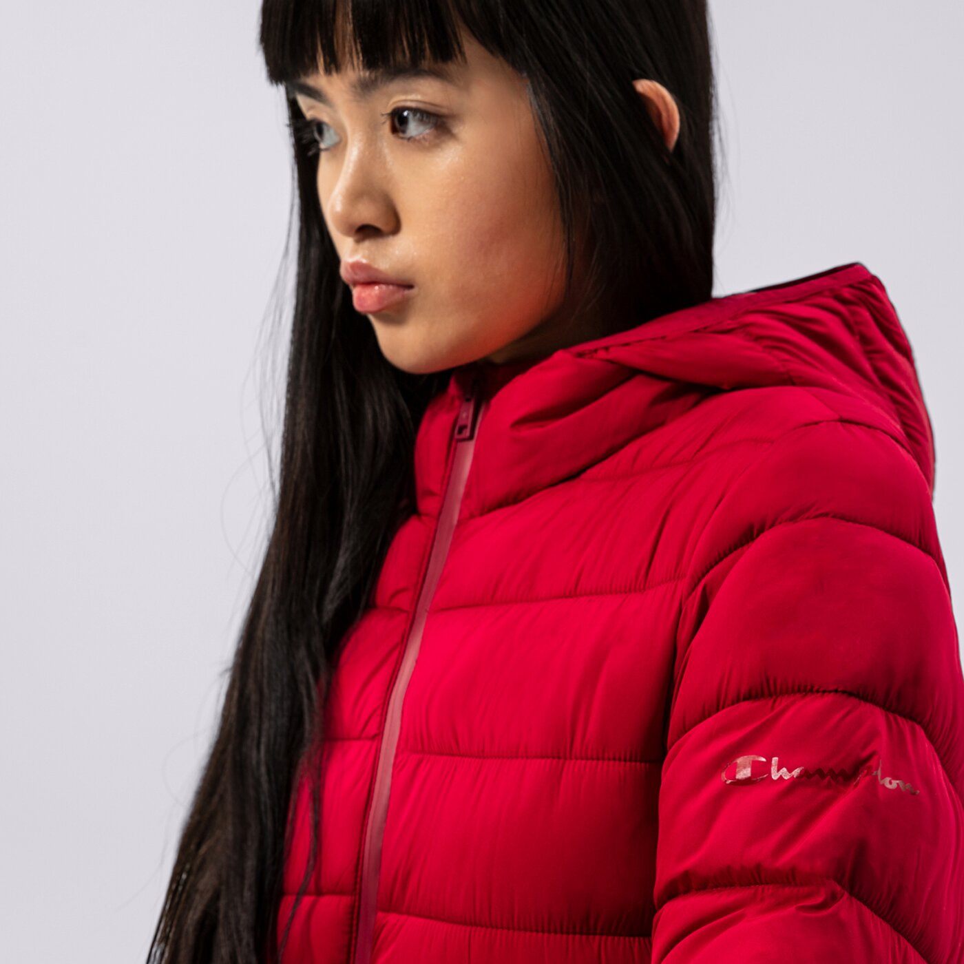 Дамско зимно яке CHAMPION ЯКЕ ЗИМНО HOODED POLYFILLED JACKET 114549rs061 цвят бордо