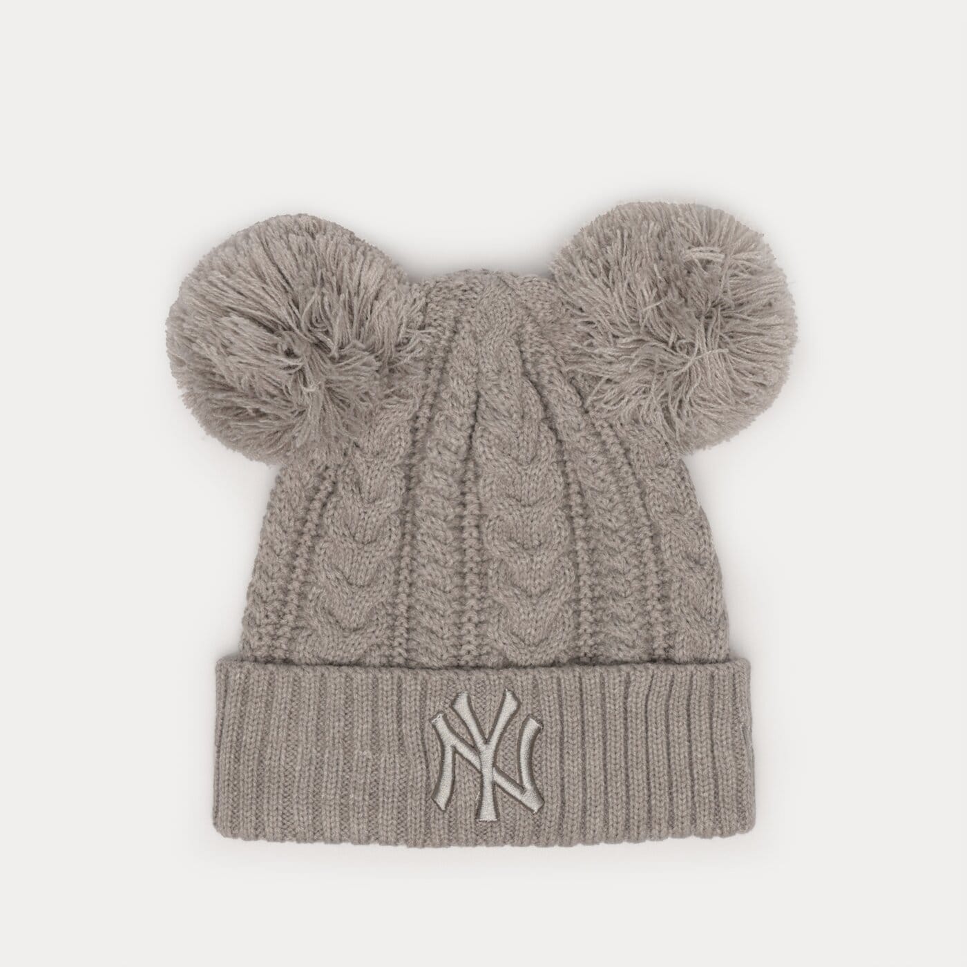 Дамска зимна шапка NEW ERA ШАПКА WMNS DOUBLE POM NYY HGR NEW YORK YANKEES HGR 60284834 цвят сив