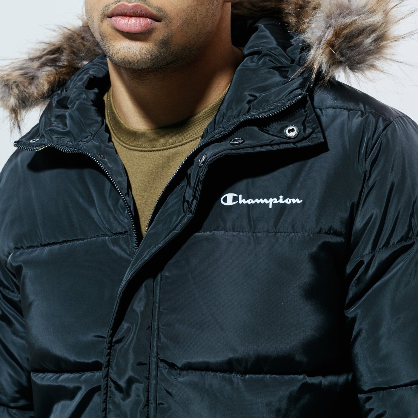 Мъжко зимно яке CHAMPION ЯКЕ ЗИМНО PARKA JACKET MM 216391kk001 цвят черен