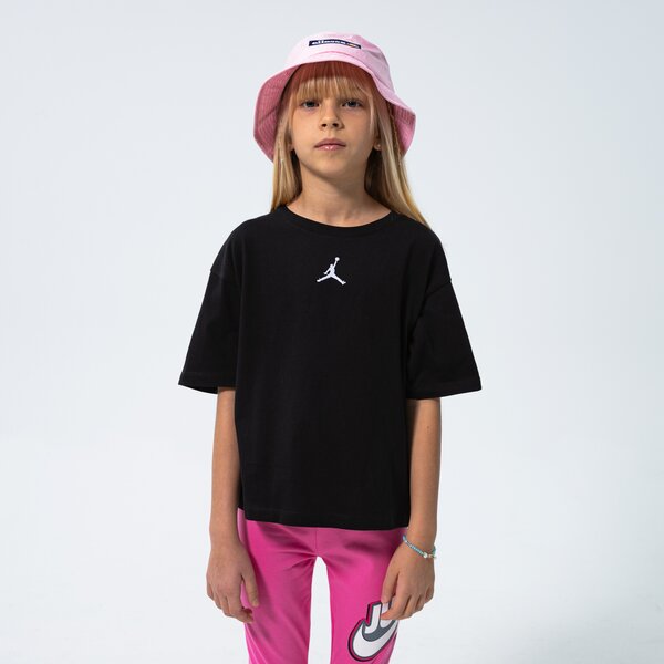 Детска тениска JORDAN ТЕНИСКА ESSENTIALS GIRL 45a770-023 цвят черен