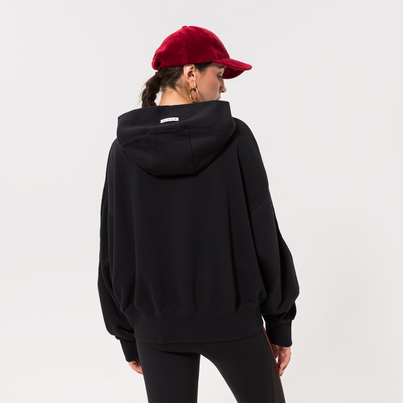 Дамски суичър NIKE СУИТЧЪР С КАЧУЛКА W NSW AIR FLC dq6915-010 цвят черен