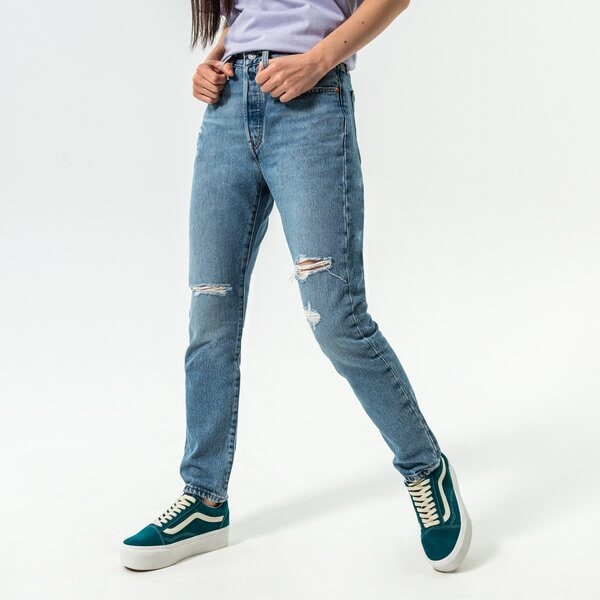 Дамски панталони LEVI'S ПАНТАЛОНИ 501 SKINNY 29502-0230 цвят син