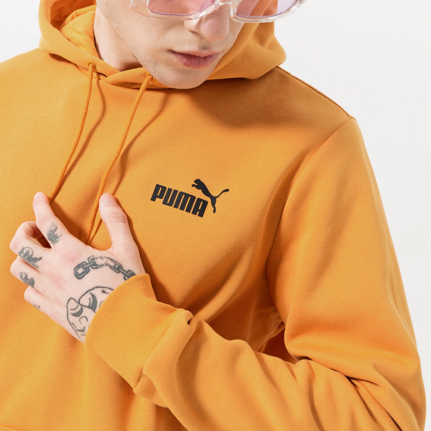 Мъжки суичър PUMA СУИТЧЪР С КАЧУЛКА ESS SMALL LOGO FL (S) 58669127 цвят оранжев