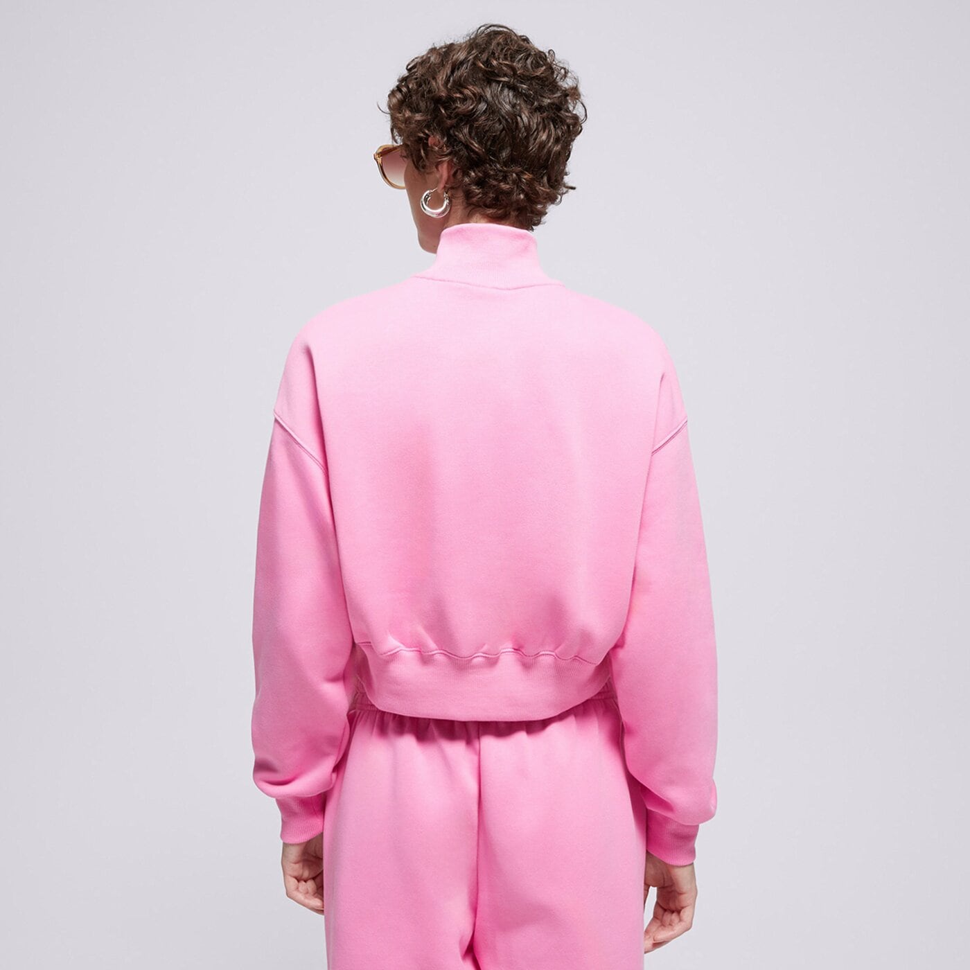 Дамски суичър NIKE СУИТЧЪР СЪС ЗАКОПЧАВАНЕ   W NSW PHNX FLC QZ CROP dq5767-675 цвят розов