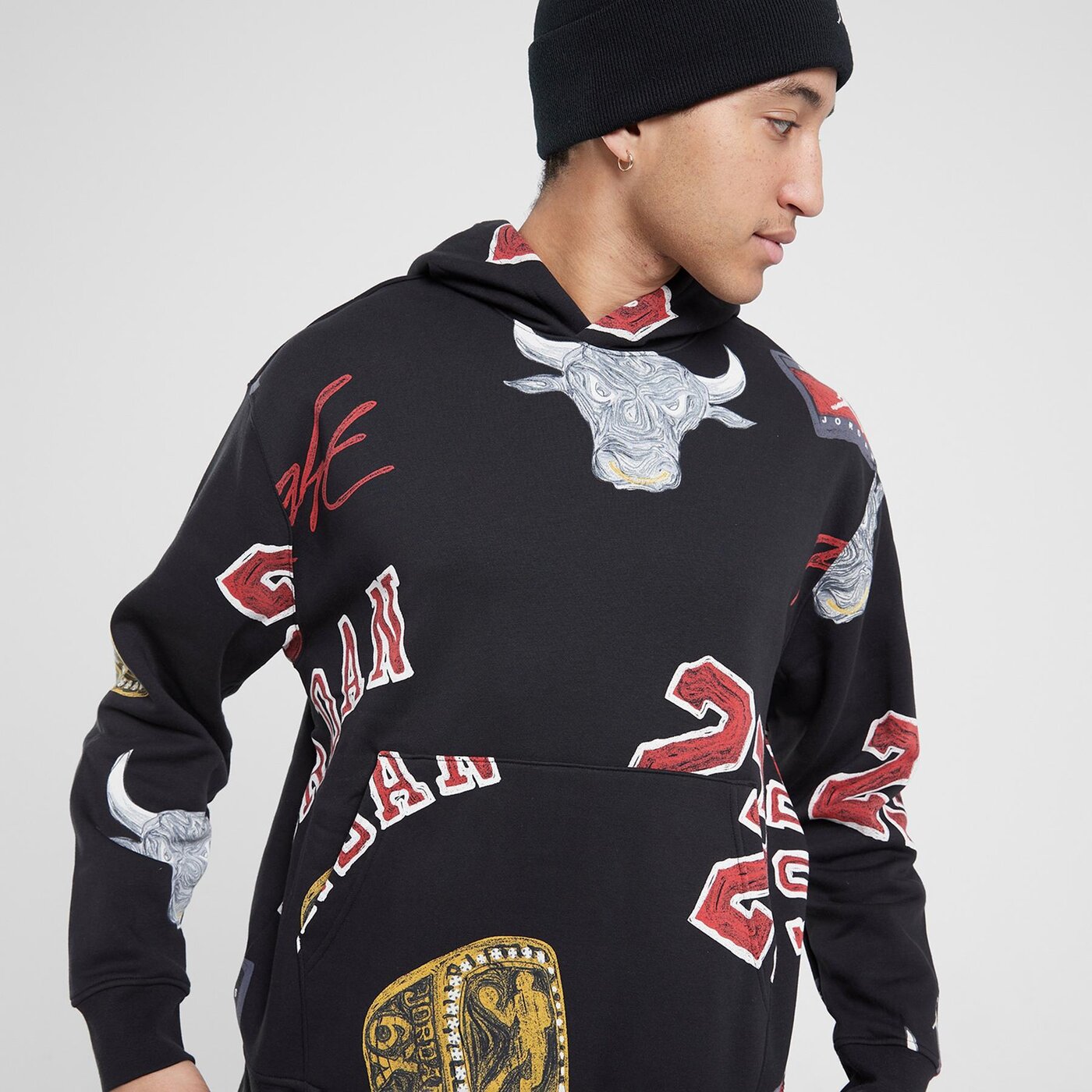 Мъжки суичър JORDAN СУИТЧЪР С КАЧУЛКА M J ESS AOP FLC PO fn4545-010 цвят многоцветен