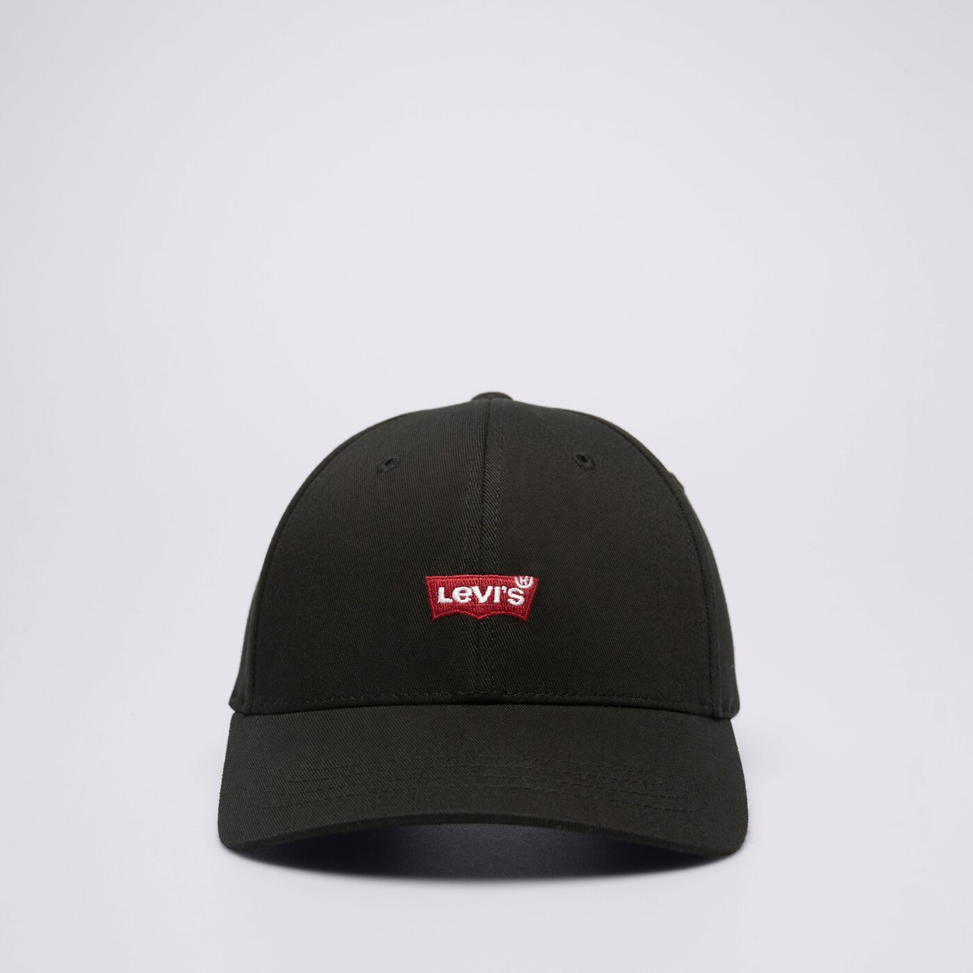 Дамска шапка с козирка LEVI'S ШАПКА HOUSEMARK FLEXFIT CAP d7723-0002 цвят черен