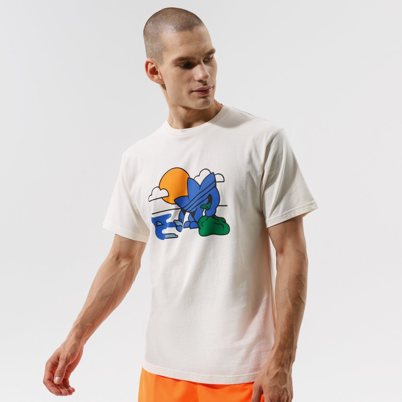 Мъжка тениска ADIDAS ТЕНИСКА TREFFY RECYCLES h32304 цвят бежов