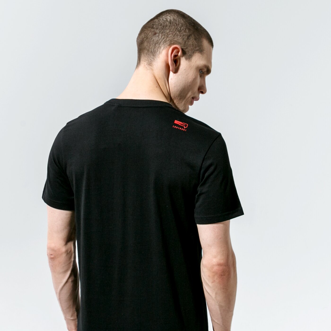 Мъжка тениска CONFRONT ТЕНИСКА LOGO BUBBLE cf320tsm69001 цвят черен