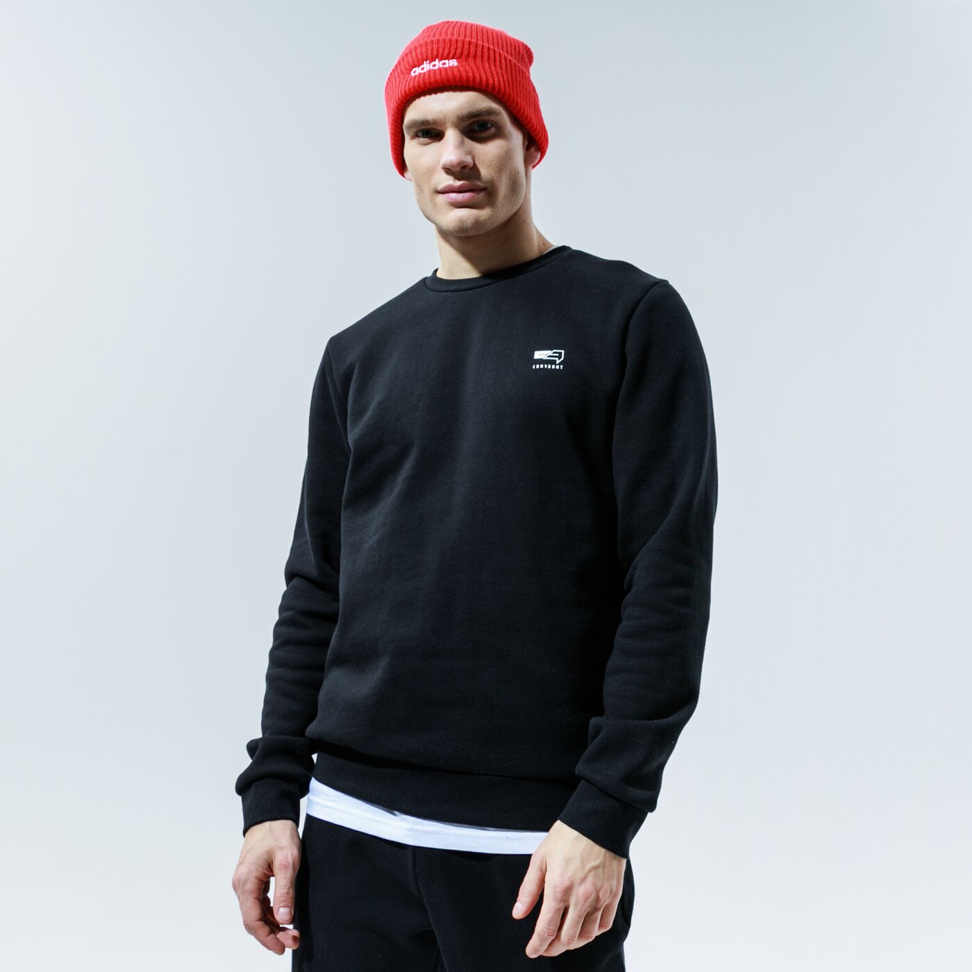 Мъжки суичър CONFRONT СУИТЧЪР ESSENTAL CREW cf320blm39001 цвят черен