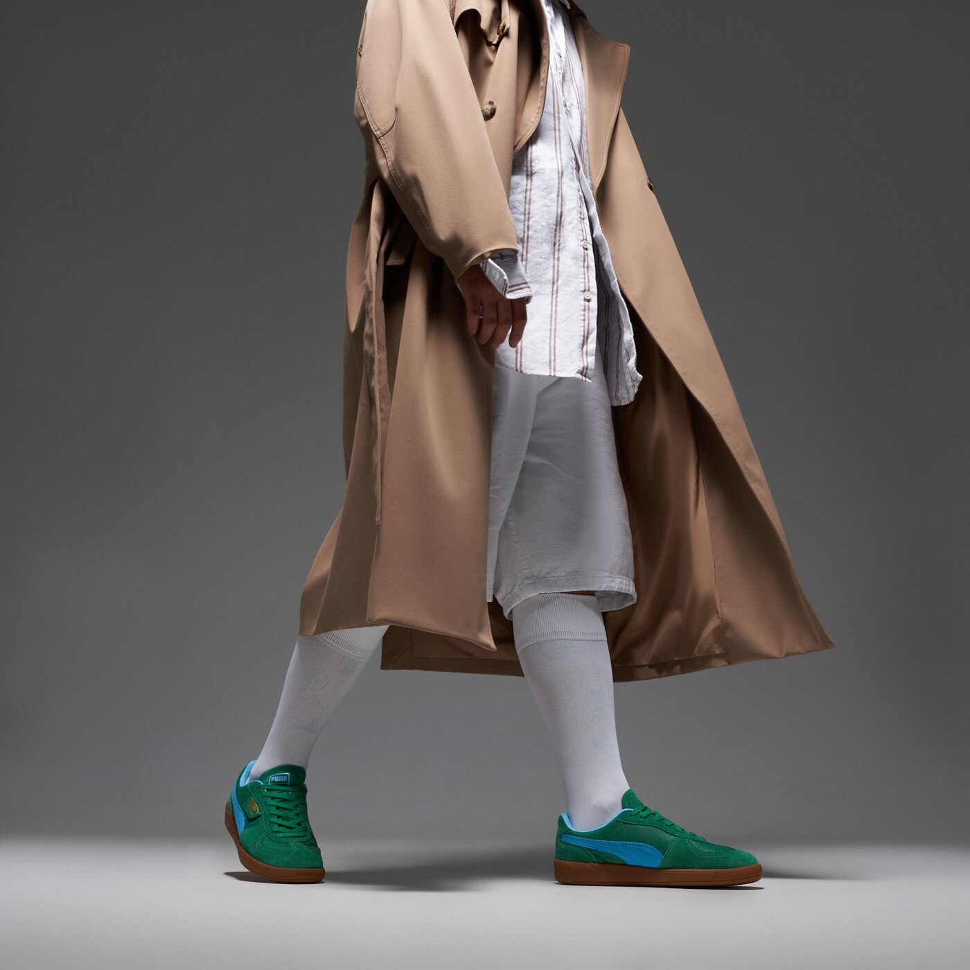 Мъжки маратонки PUMA PALERMO VINTAGE UPDATE 40136401 цвят зелен