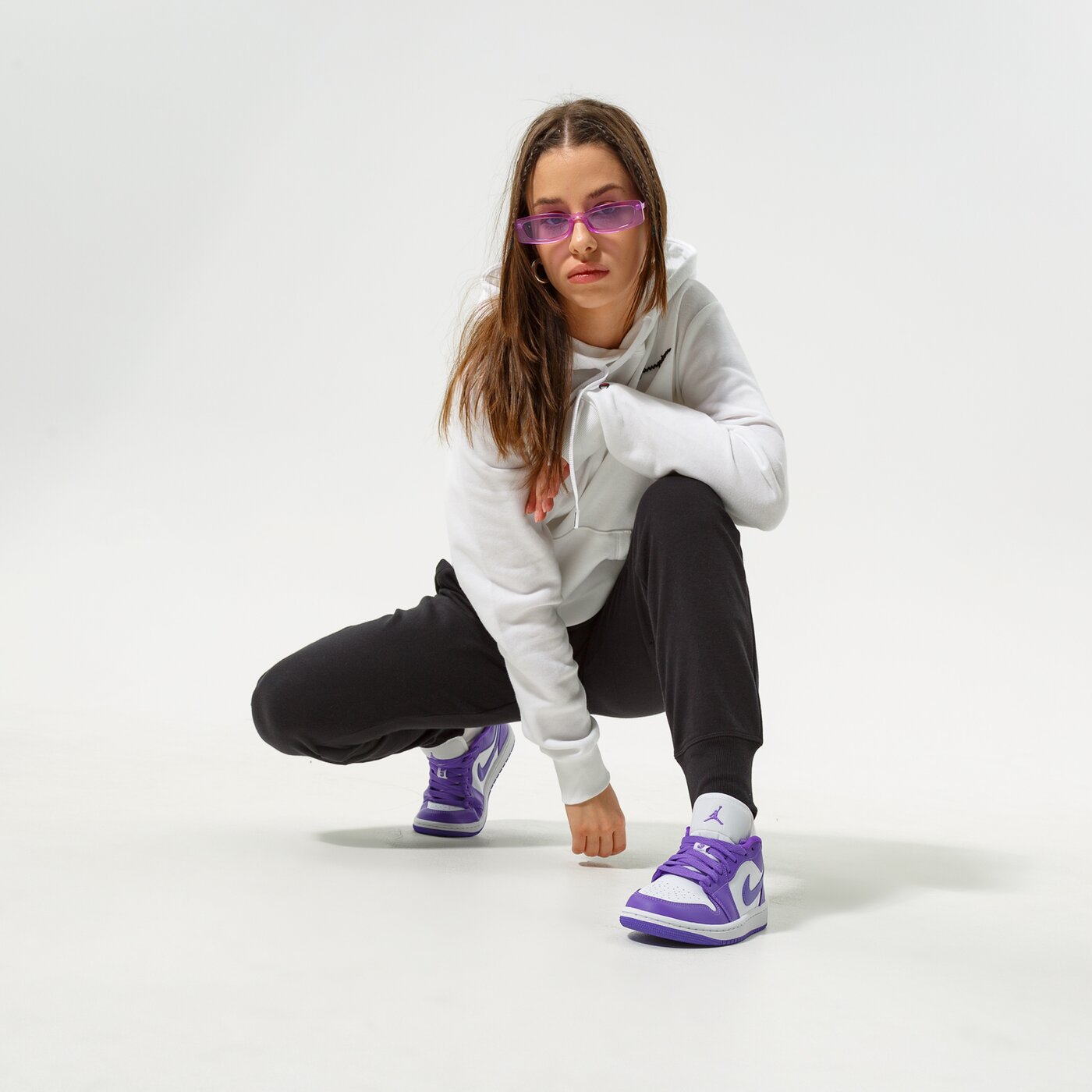 Дамски суичър CHAMPION СУИТЧЪР С КАЧУЛКА HOODED SWEATSHIRT 114859ww001 цвят бял