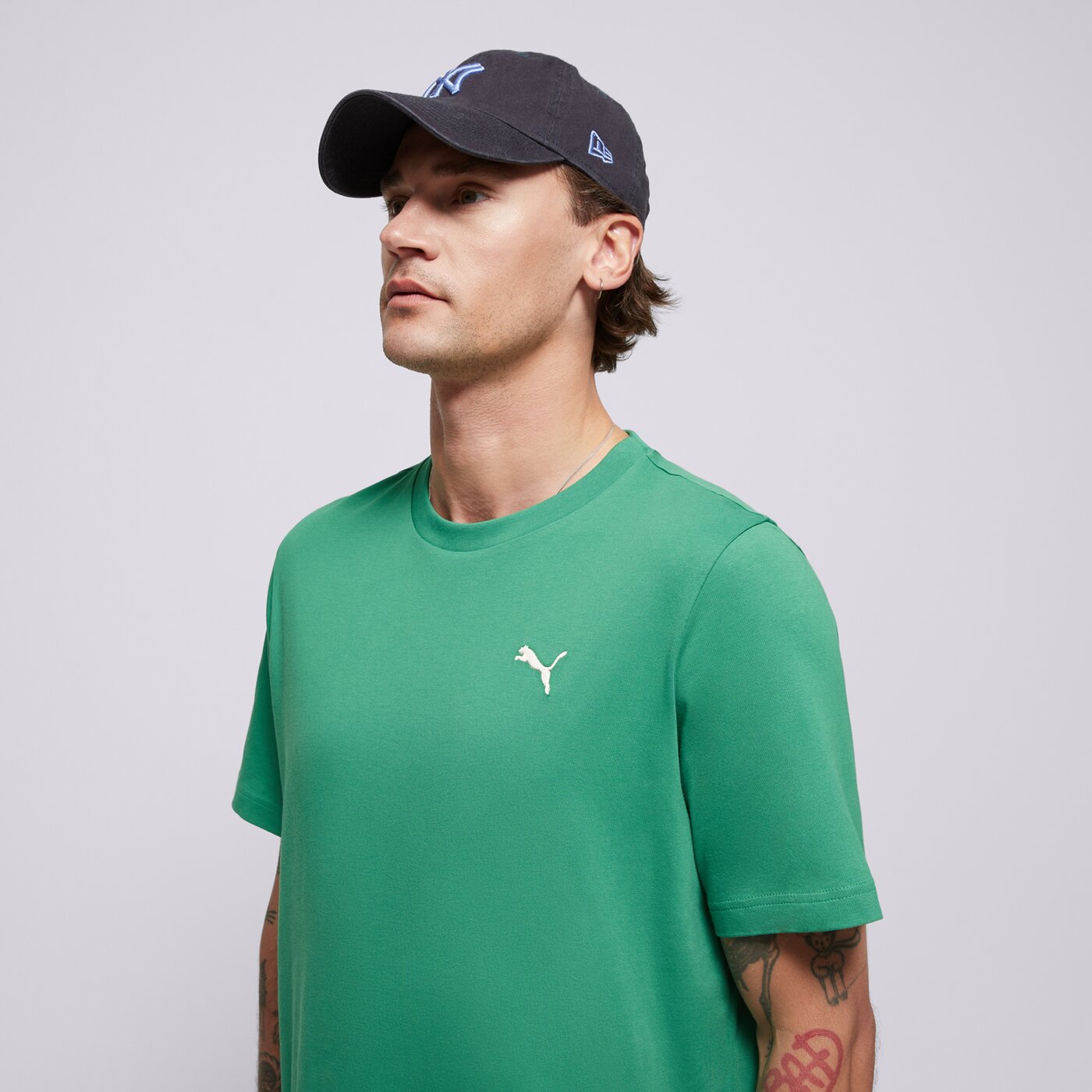 Мъжка тениска PUMA ТЕНИСКА WARDROBE ESS TEE 629644 86 цвят зелен