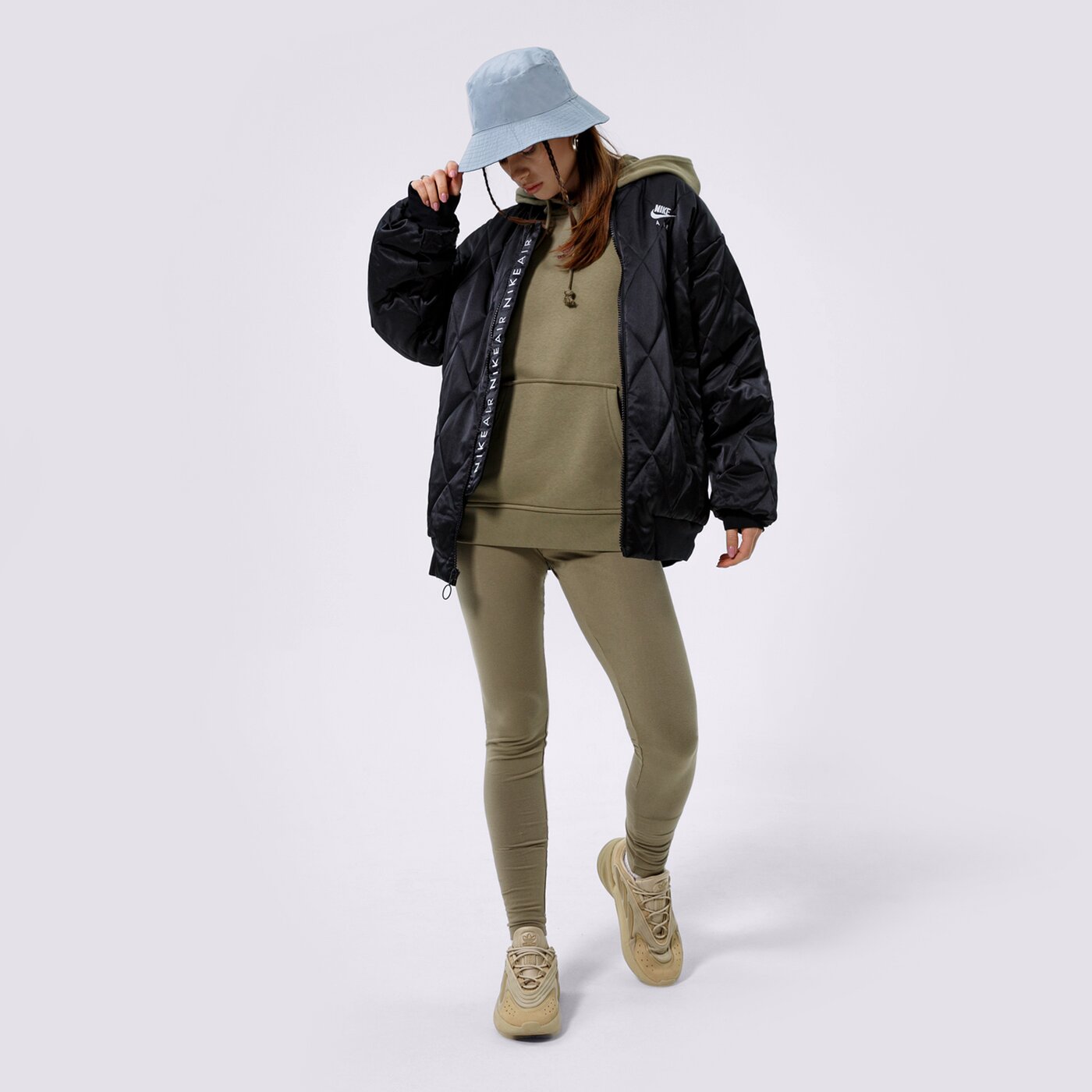 Дамски панталони ADIDAS КЛИН TIGHT h06623 цвят каки