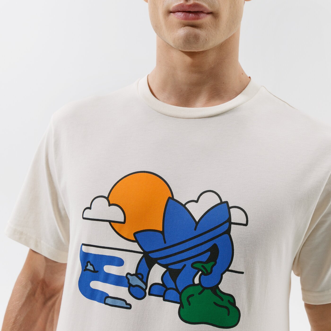 Мъжка тениска ADIDAS ТЕНИСКА TREFFY RECYCLES h32304 цвят бежов