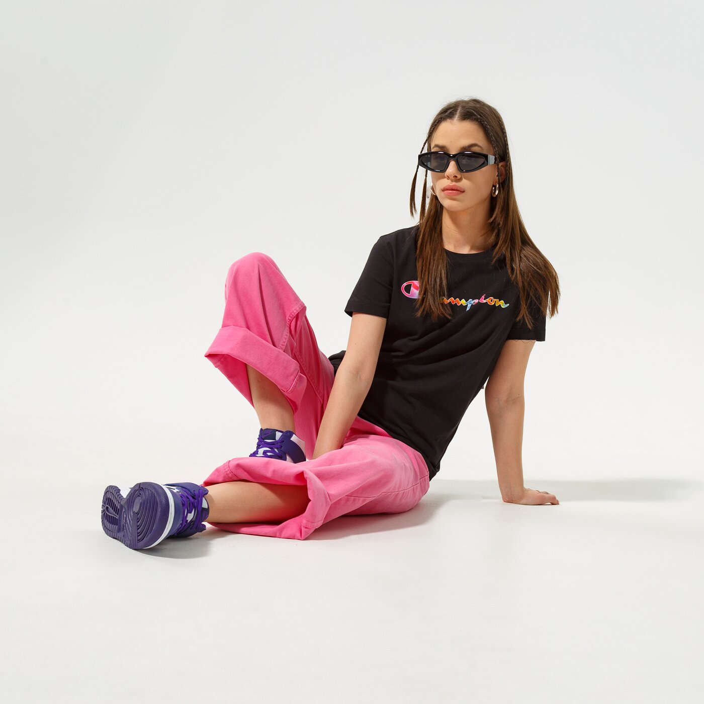 Дамска тениска CHAMPION ТЕНИСКА CREWNECK ТЕНИСКА 114991kk001 цвят черен