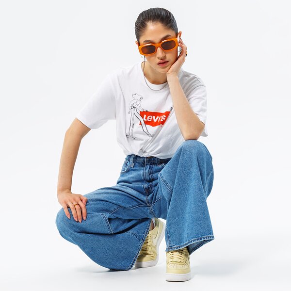 Дамска тениска LEVI'S ТЕНИСКА GRAPHIC JET TEE a0345-0032 цвят бял