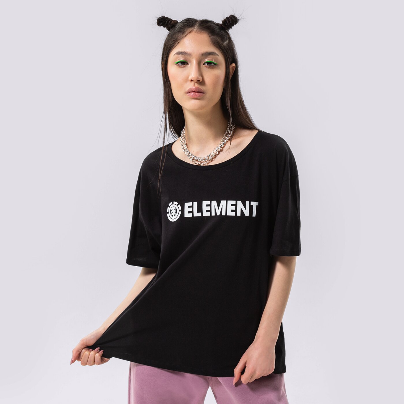 Дамска тениска ELEMENT ТЕНИСКА ELEMENT LOGO SS W w3ssb7-3732 цвят черен