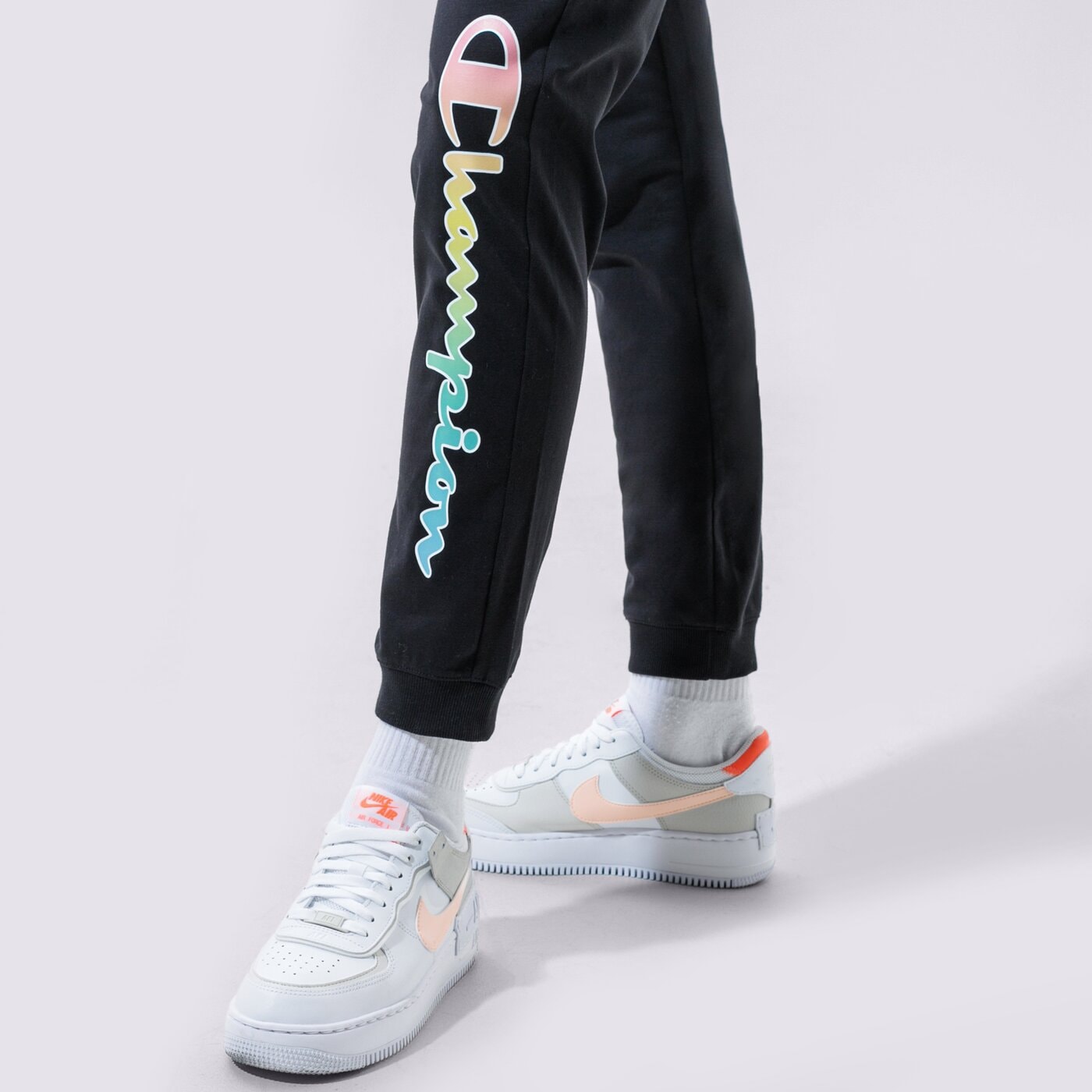 Дамски панталони CHAMPION ПАНТАЛОНИ RIB CUFF PANTS 114081kk001 цвят черен